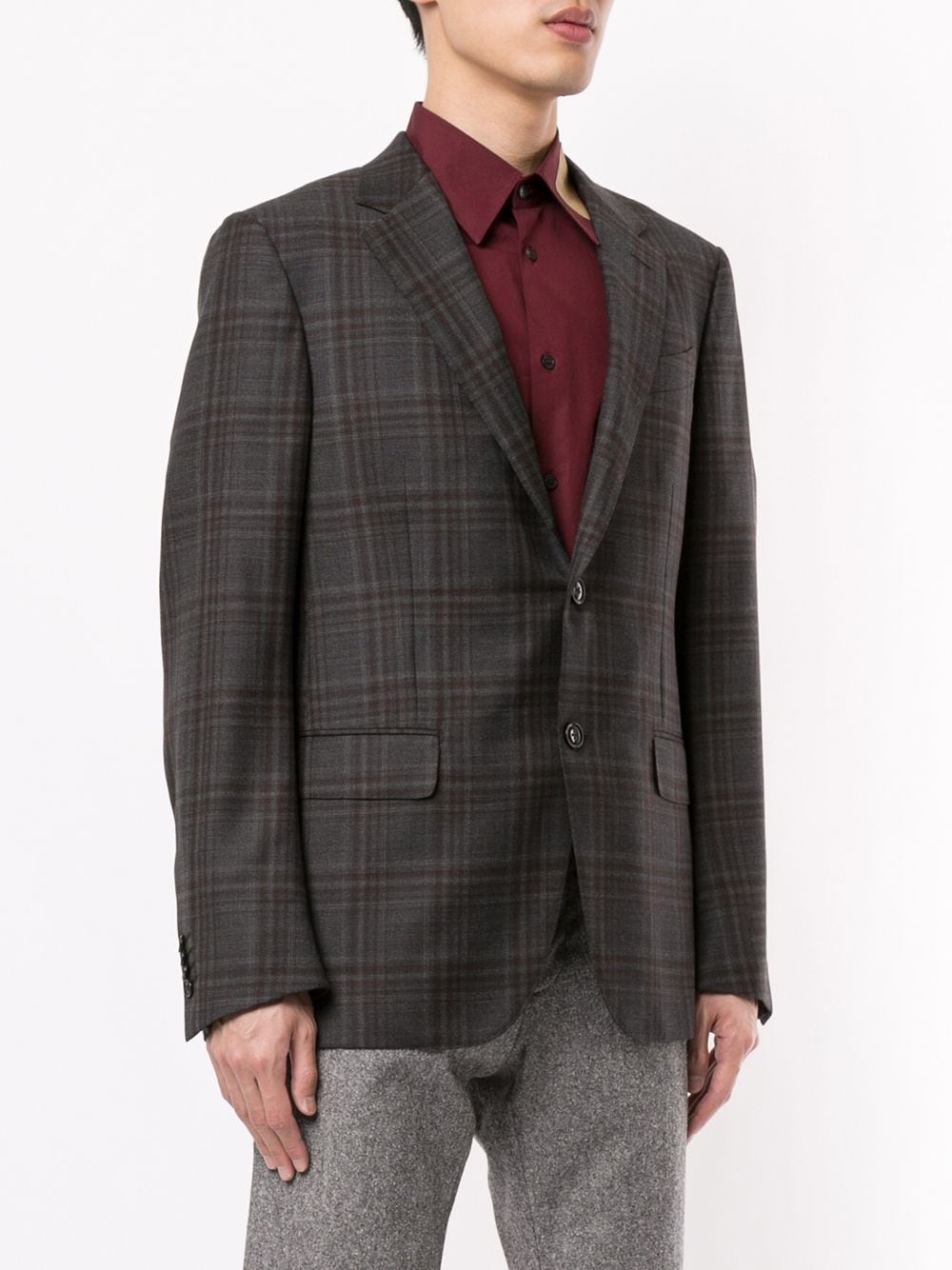 check pattern blazer - 3