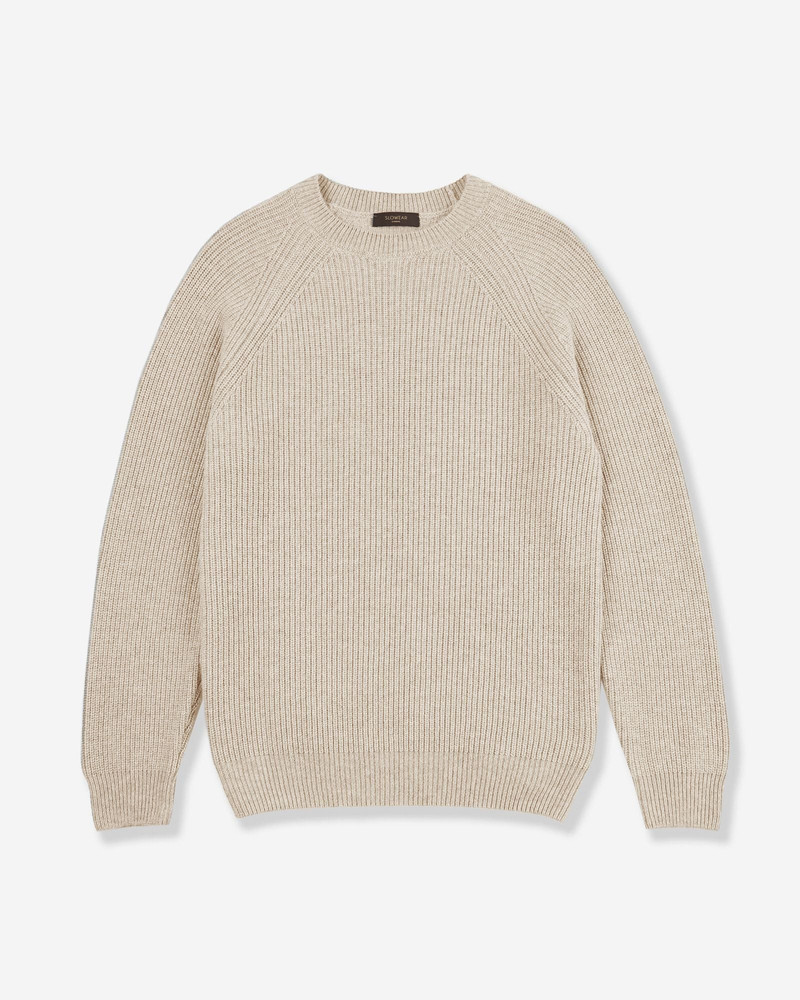 Slim fit cashmere crewneck sweater 1