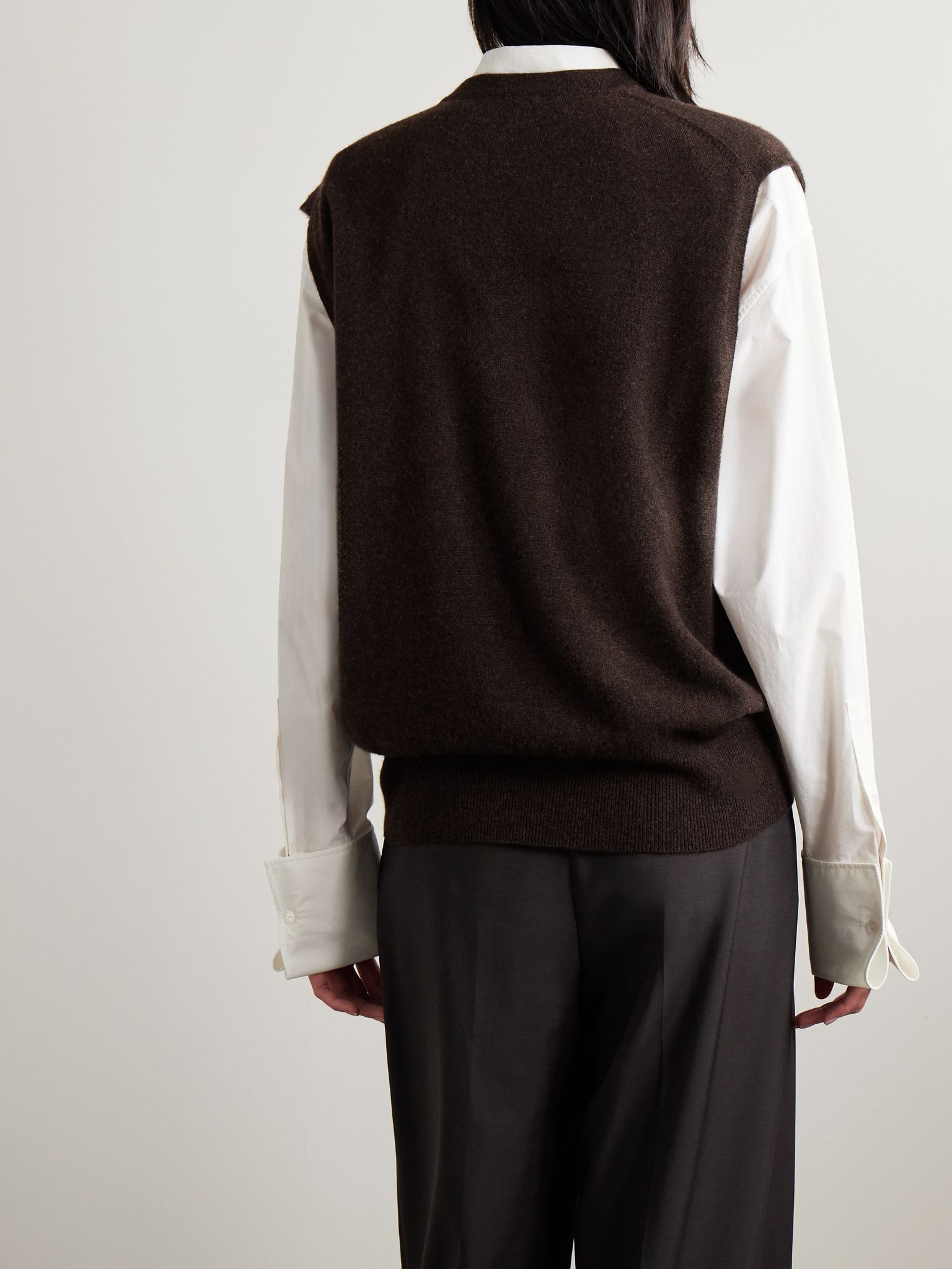 Levi cashmere tank Dark brown - 4