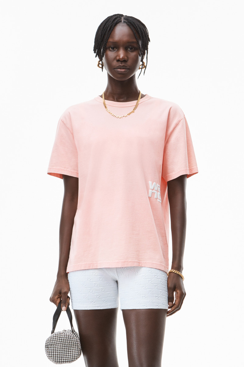 alexanderwang.t PUFF LOGO TEE IN STRUCTURED JERSEY outlook