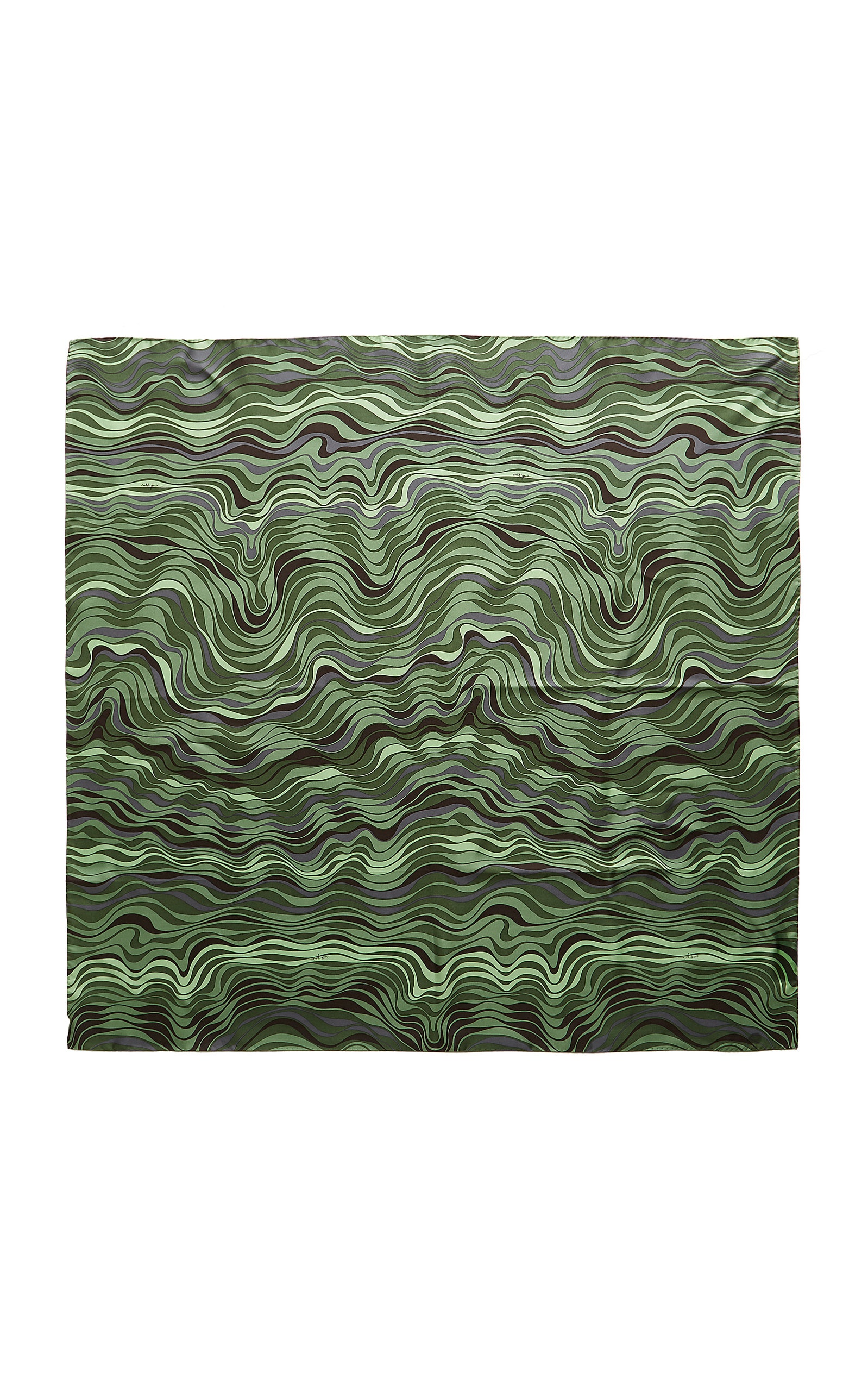 Gaia's Printed Silk Scarf green - 4