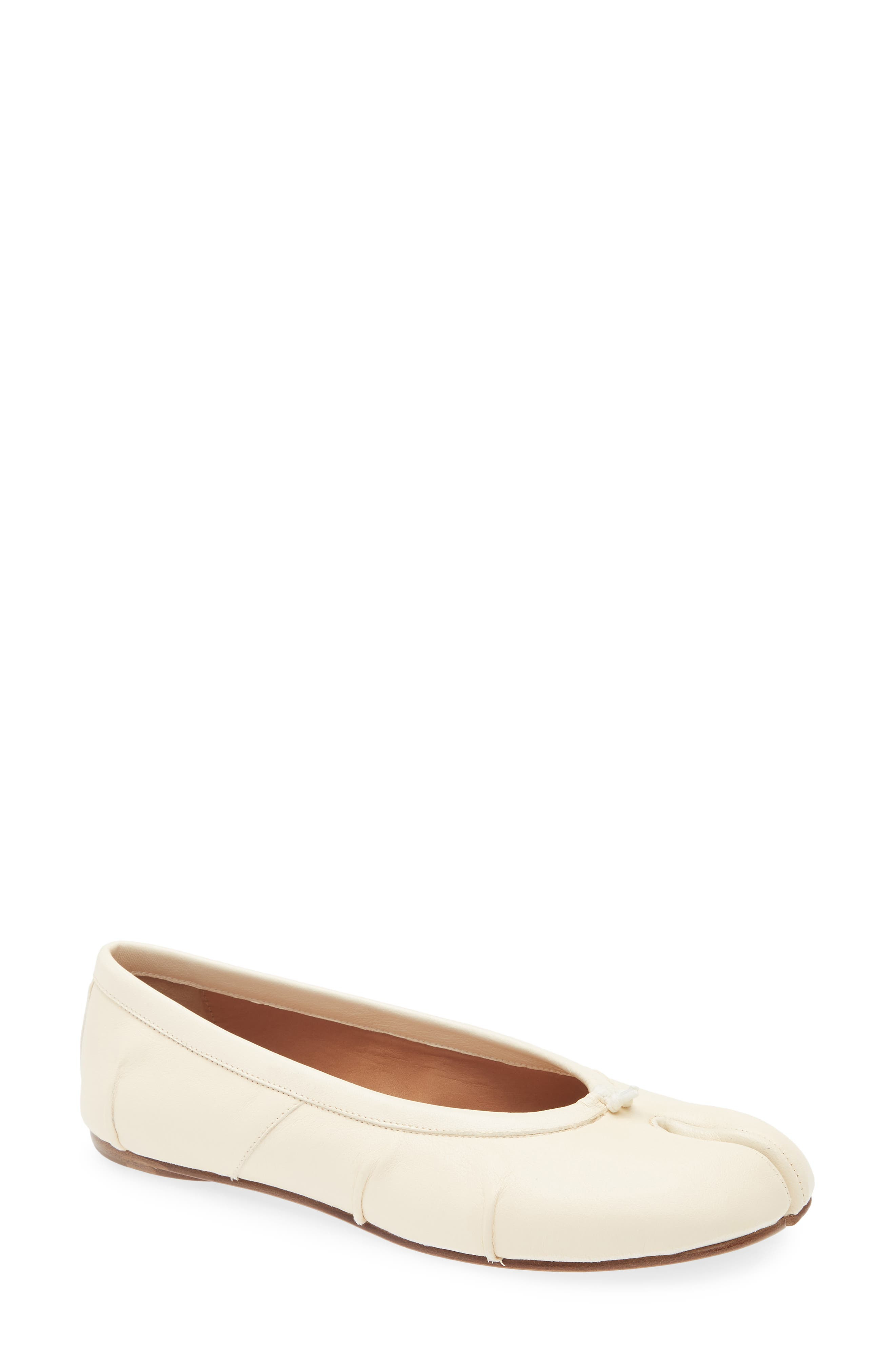 Maison Margiela Tabi Ballerina Flat in White at Nordstrom - 1