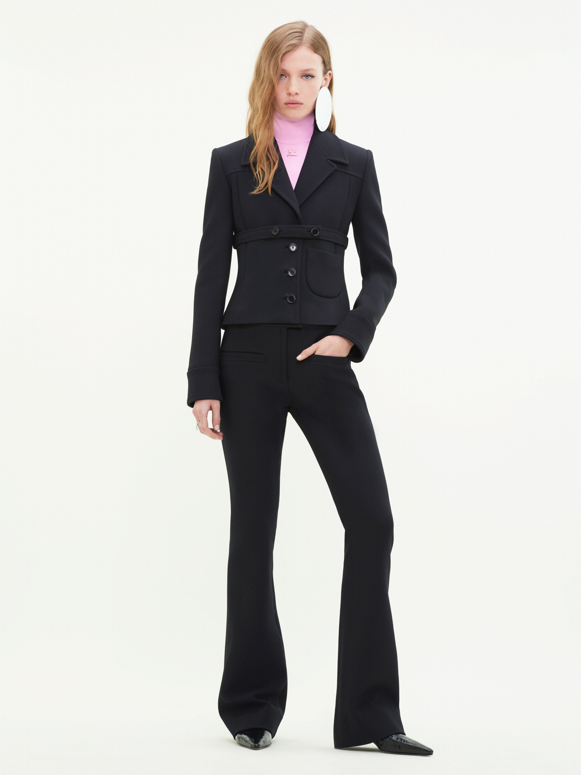 BELTED SHORT HERITAGE CREPE JACKET - 2