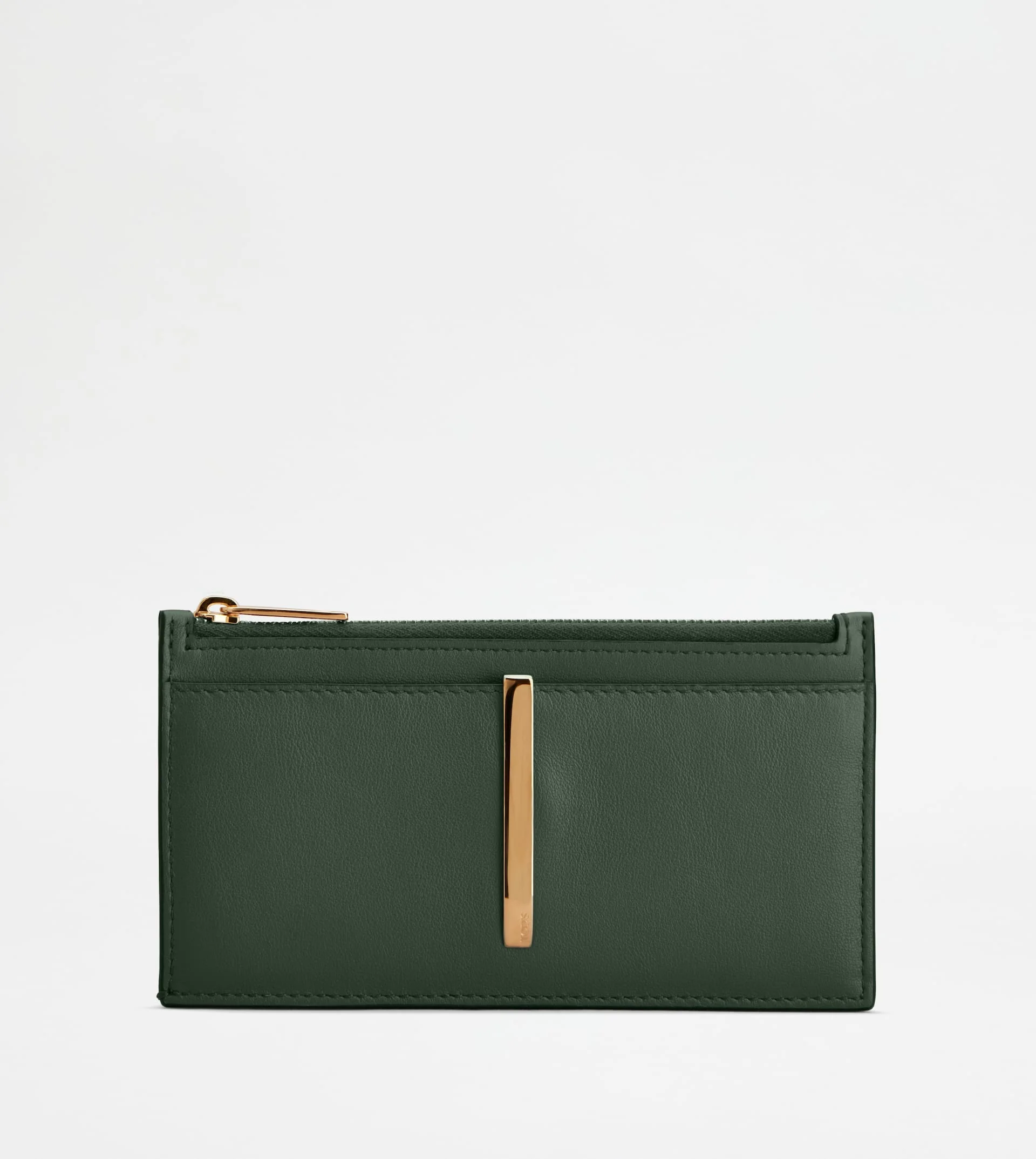CARD HOLDER IN LEATHER - GREEN - 1