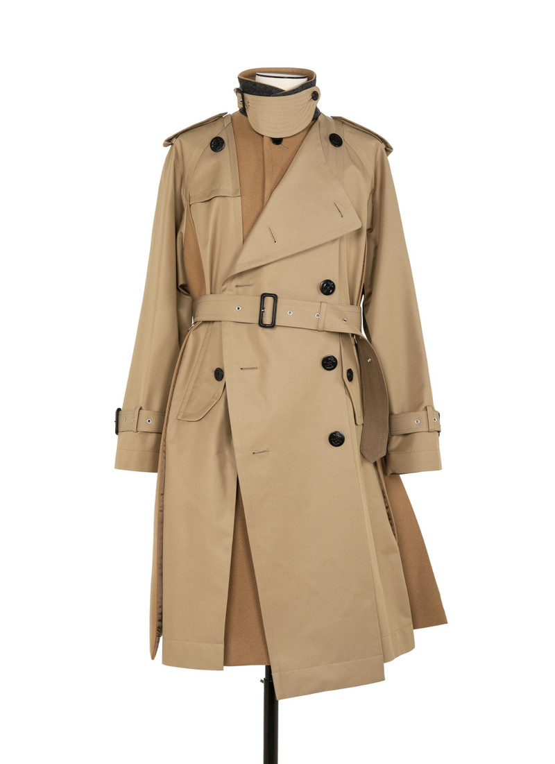 ジャケット・アウター sacai Cotton Gabardine Wool Melton Coat sacai Cotton Gabardine x Wool Melton Coat | REVERSIBLE