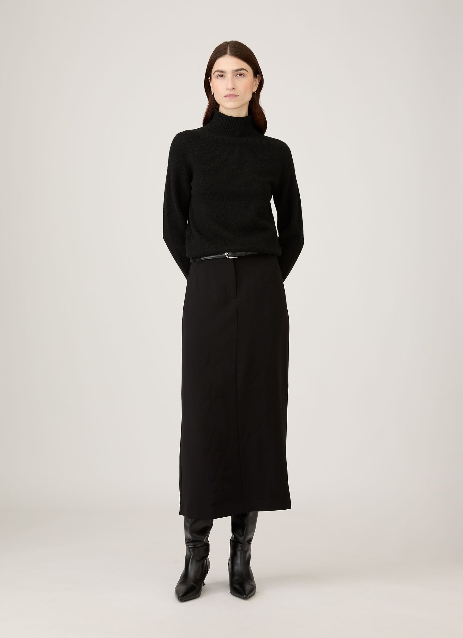 Lambswool Funnel neck jumper - 2