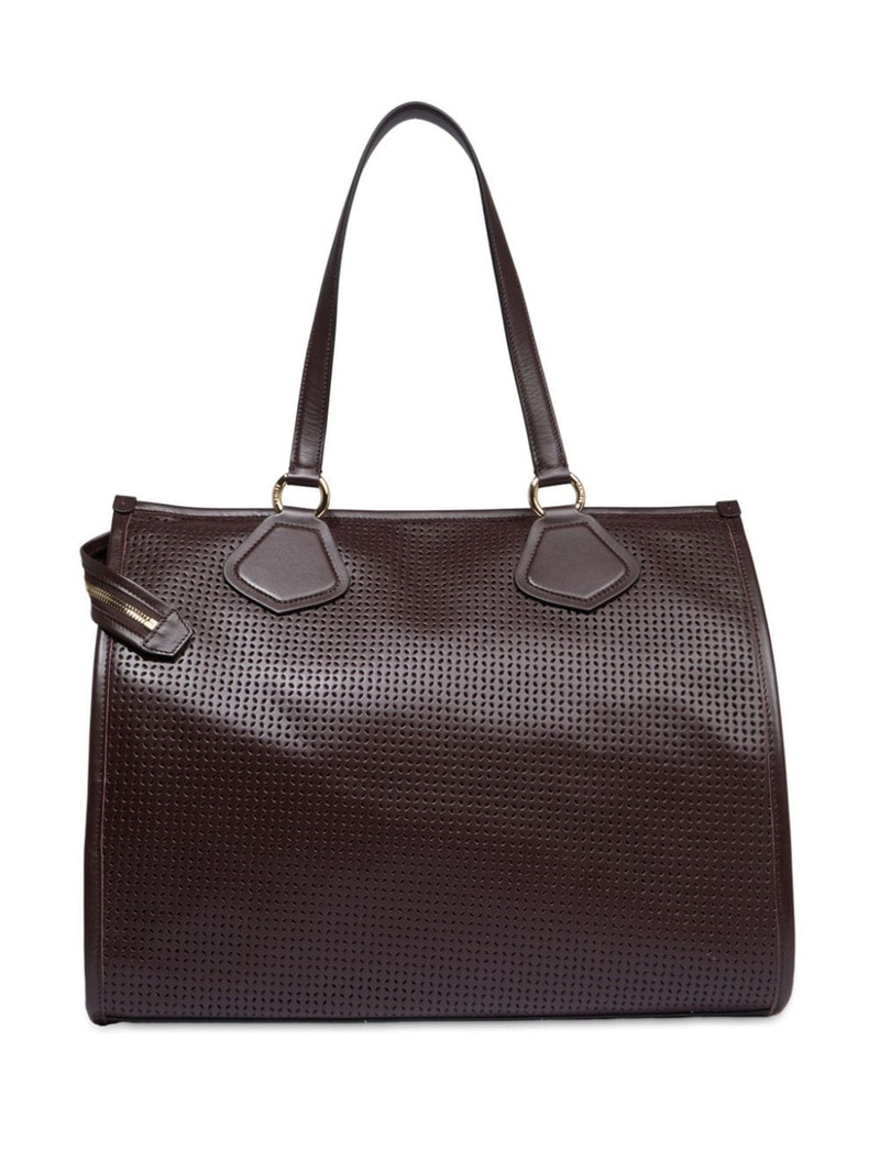 LANCEL large logo-patch tote bag outlook