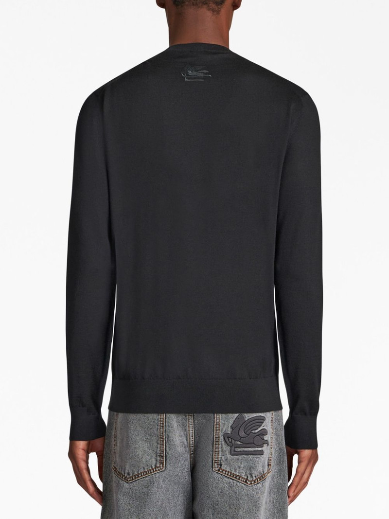 logo-embroidered crew-neck jumper 3