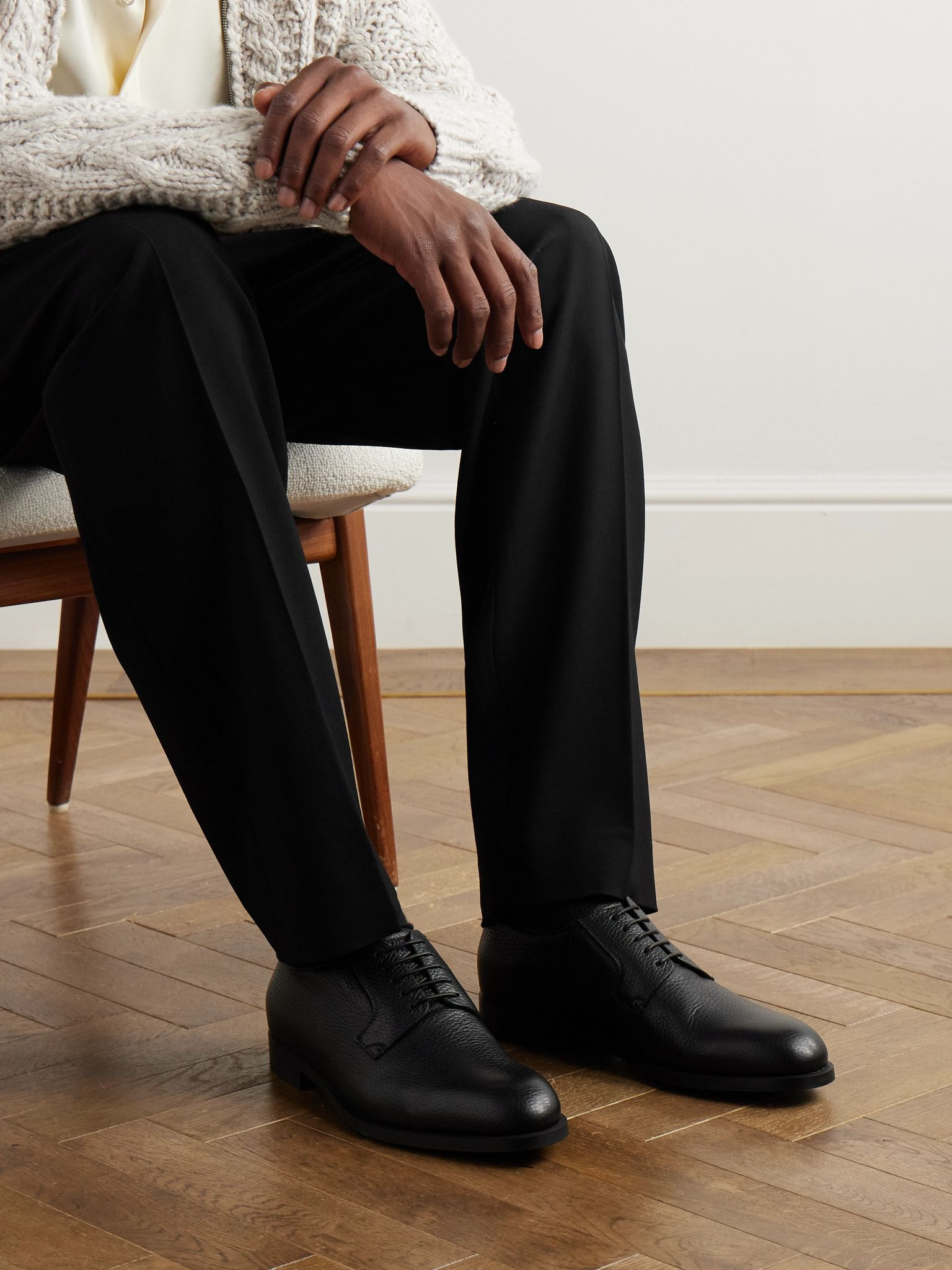 New Classic Flex Full-Grain Leather Derby Shoes Black - 2