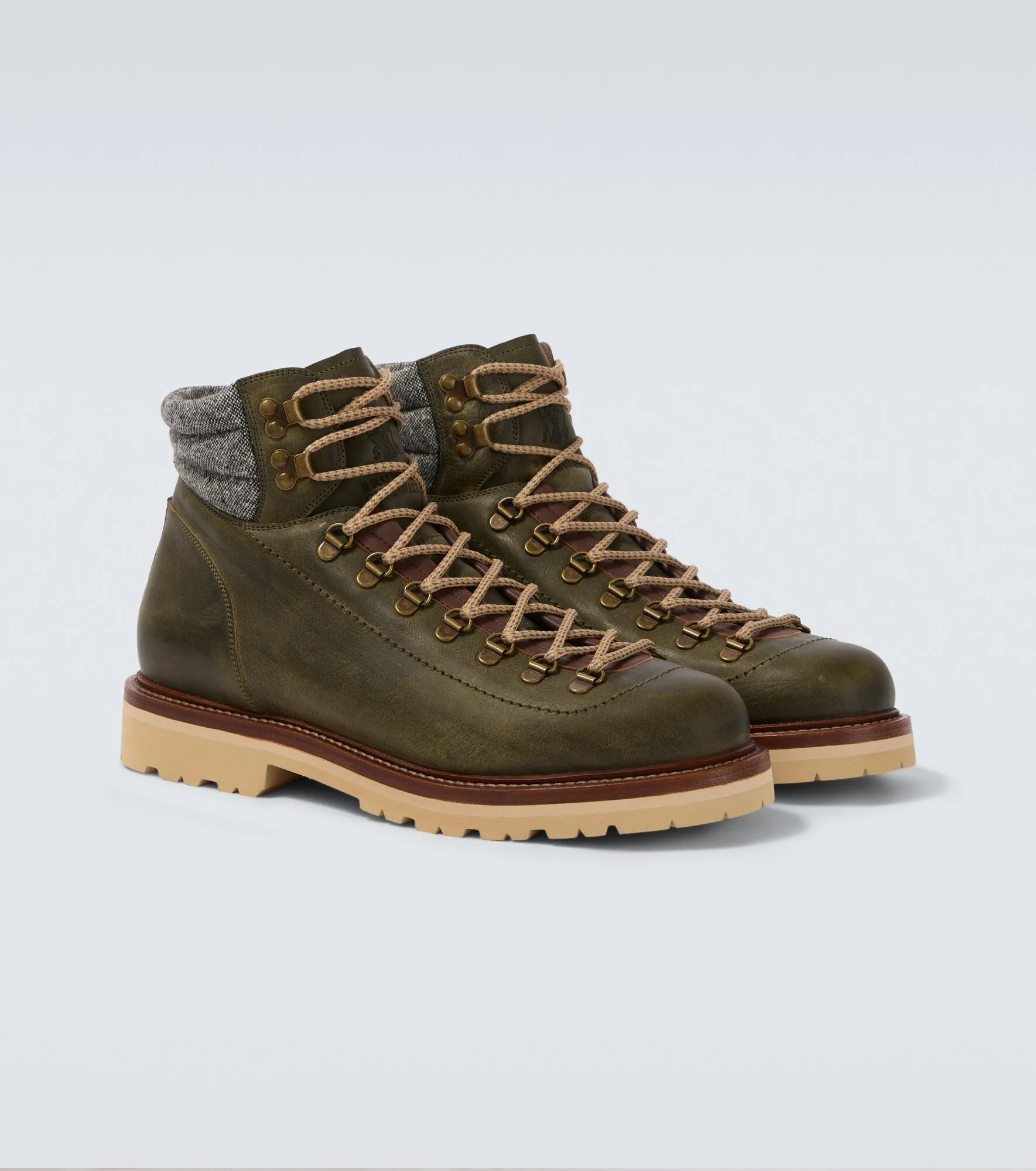 Leather lace-up boots - 1
