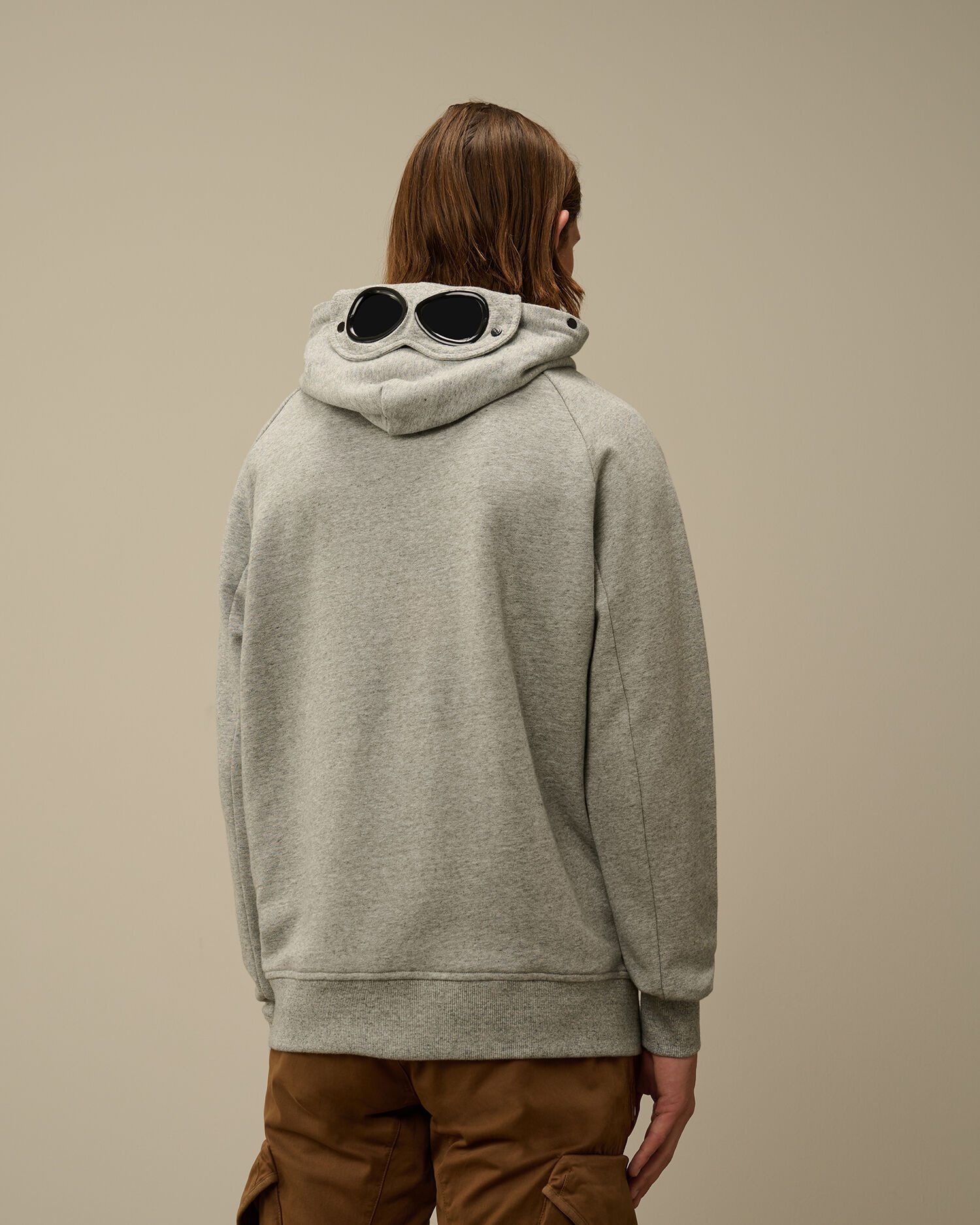 Diagonal Raised Fleece Goggle Hooded Sweatshirt - 3
