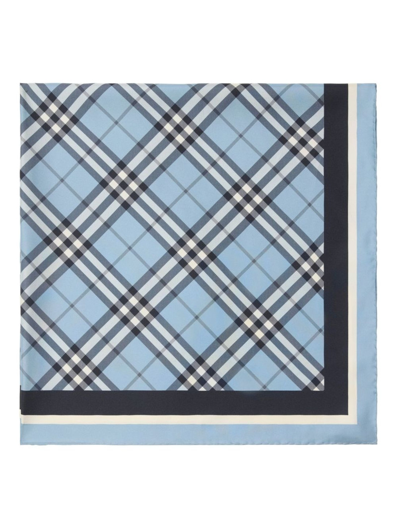 Burberry checked silk scarf outlook