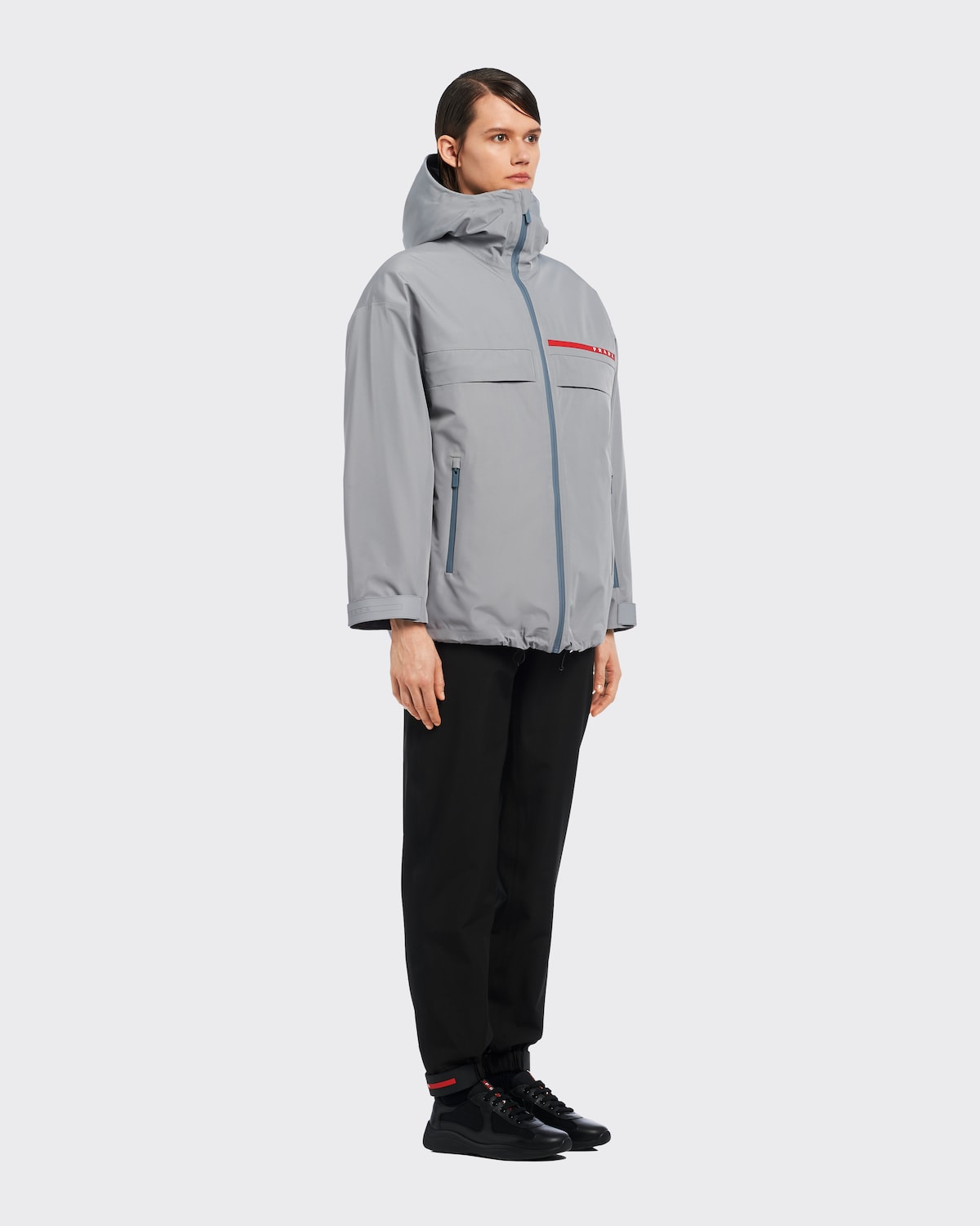 Prada Women Grey Gore-Tex® Oversize K-Way - 3