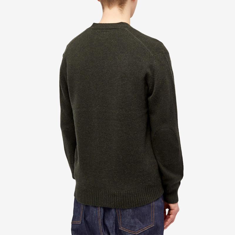 Beams Plus 7G Elbow Patch Cardigan 3