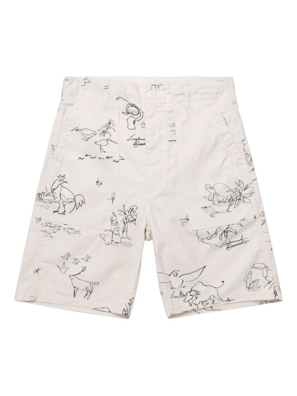 graphic-print cotton shorts - 1