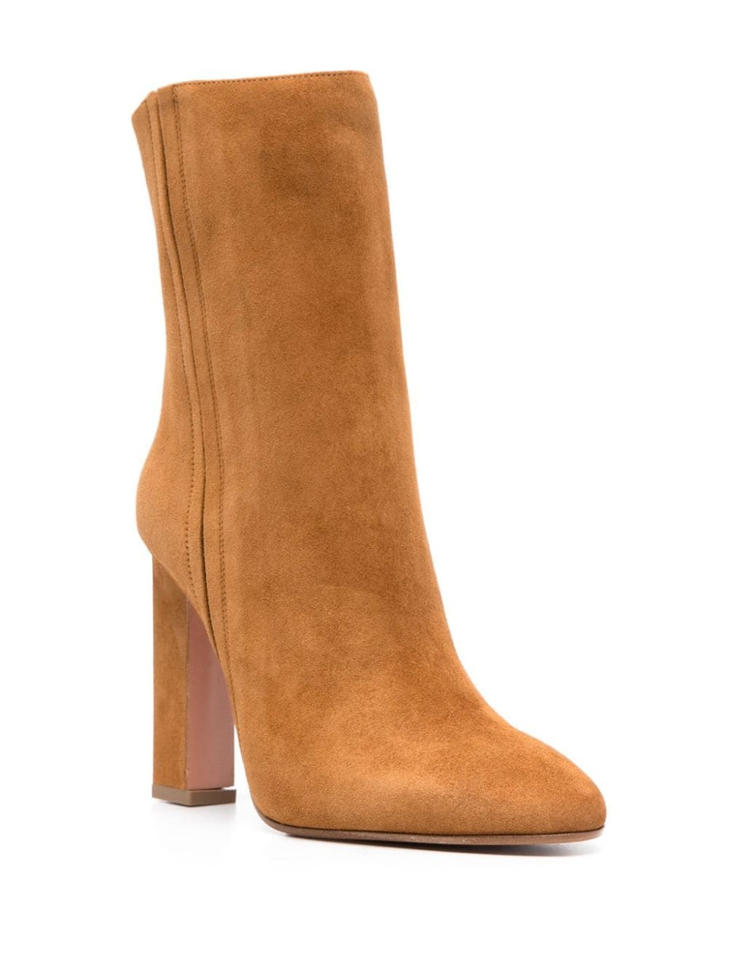 AQUAZZURA Joplin 105mm almond-toe boots outlook