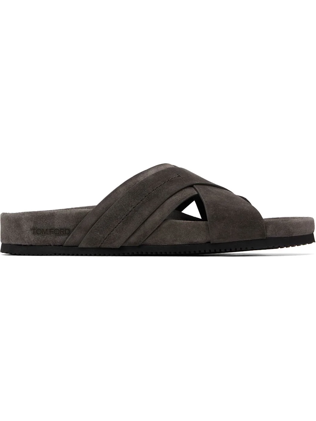 Gray Suede Wicklow Slides - 1