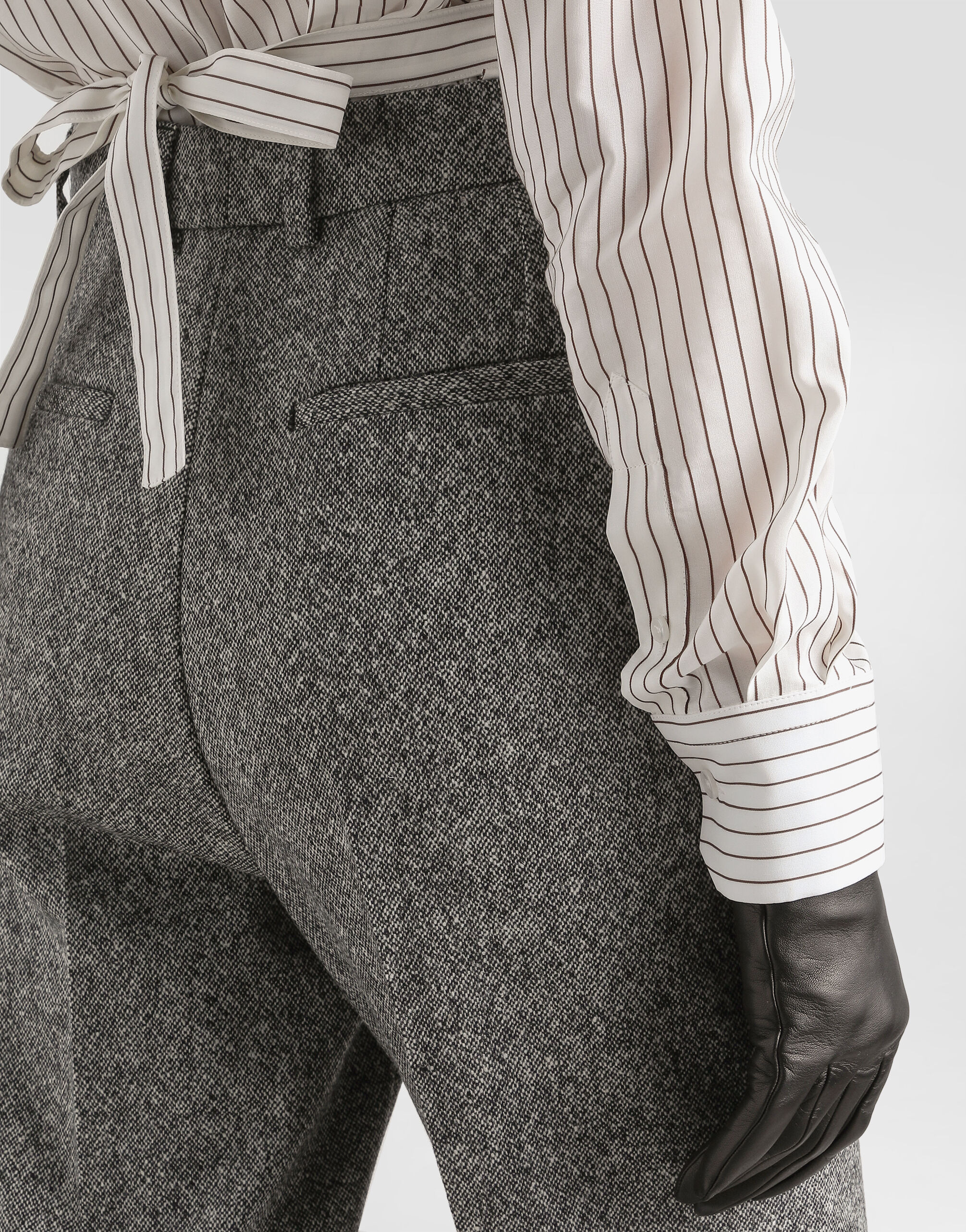 Wool trousers with dotted print - 3