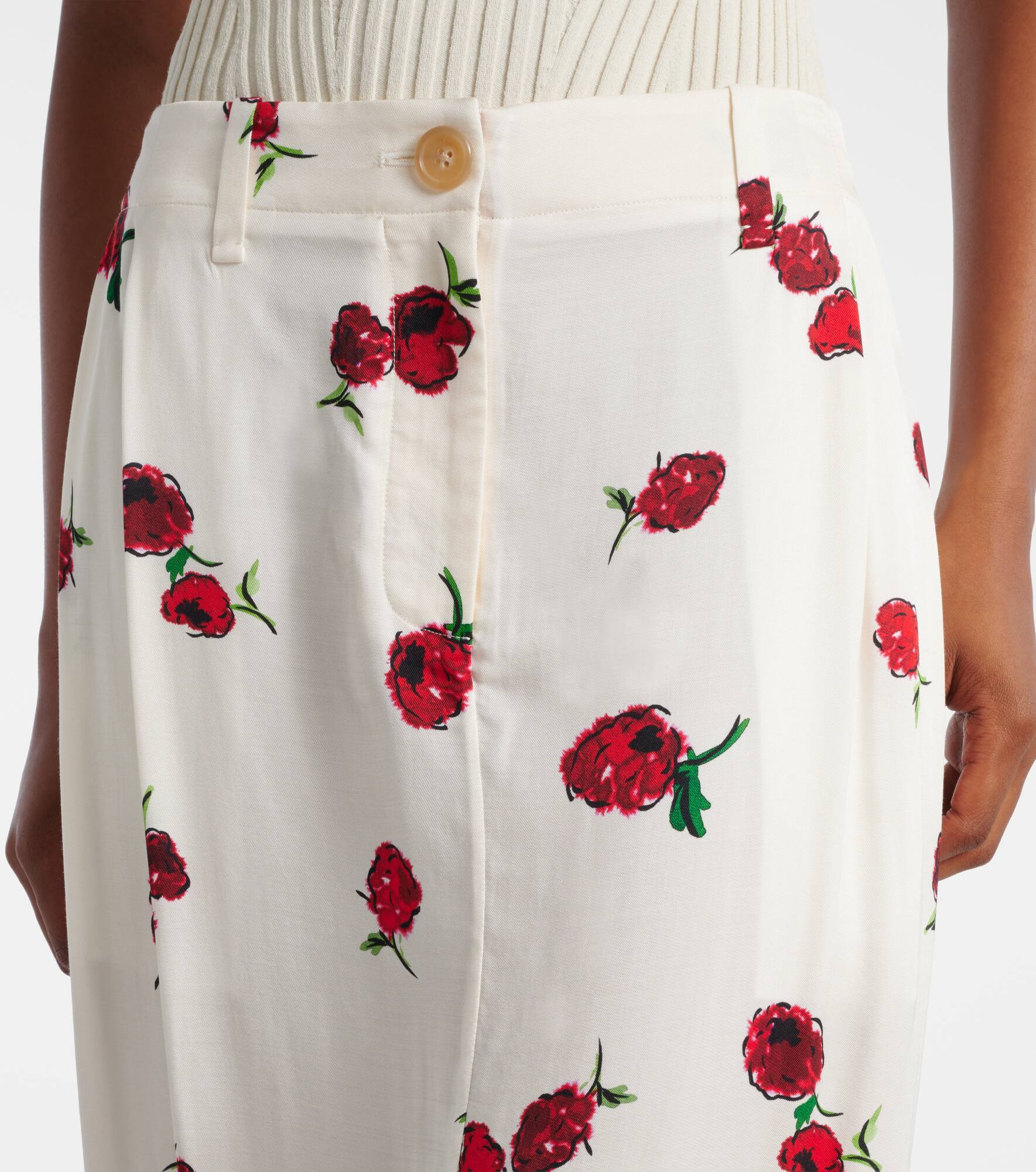 Lucian printed twill maxi skirt - 4