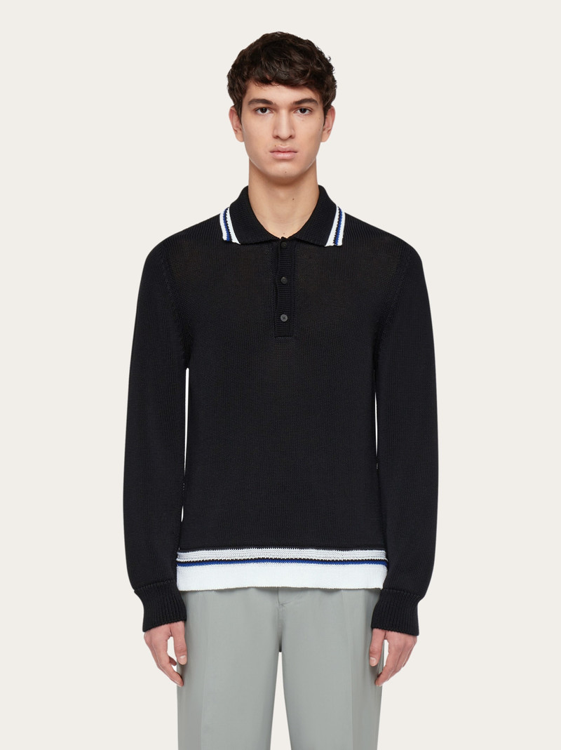 FERRAGAMO Long sleeved polo shirt outlook
