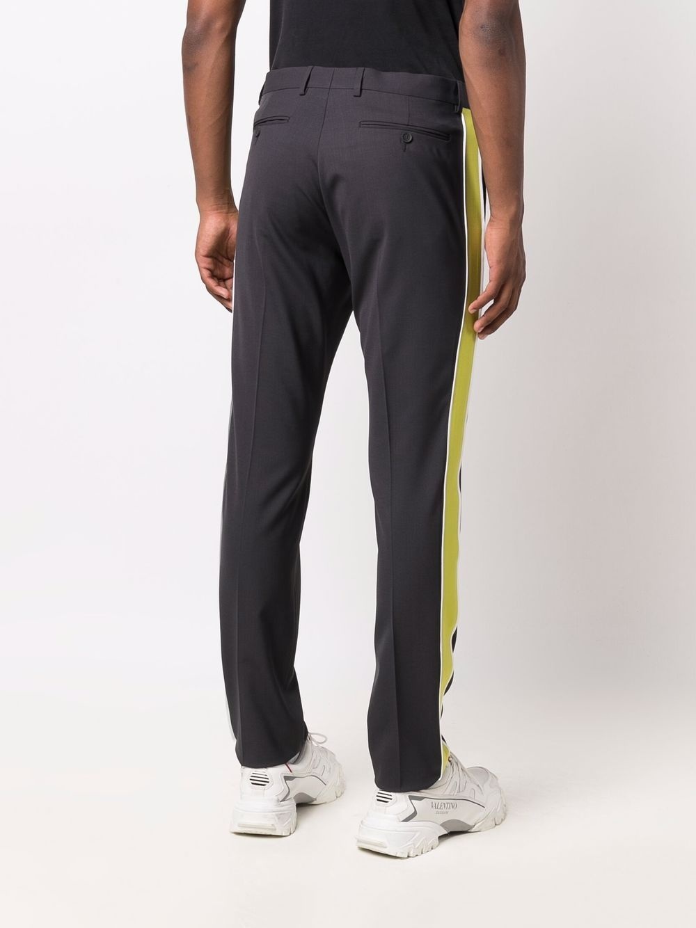 stripe-detail tailored trousers - 4