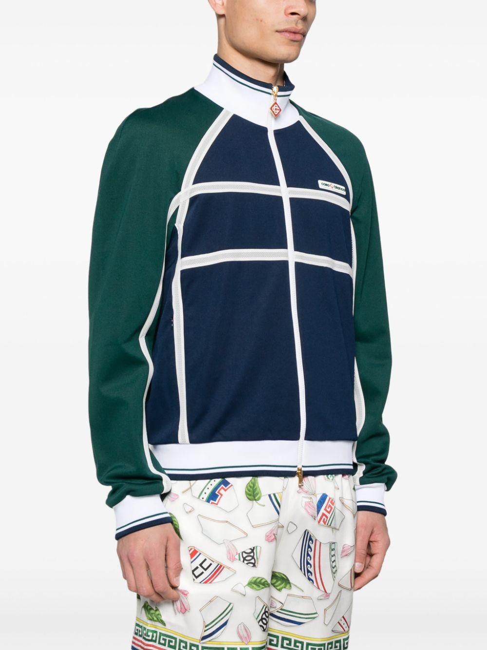 mesh-tape track jacket - 3