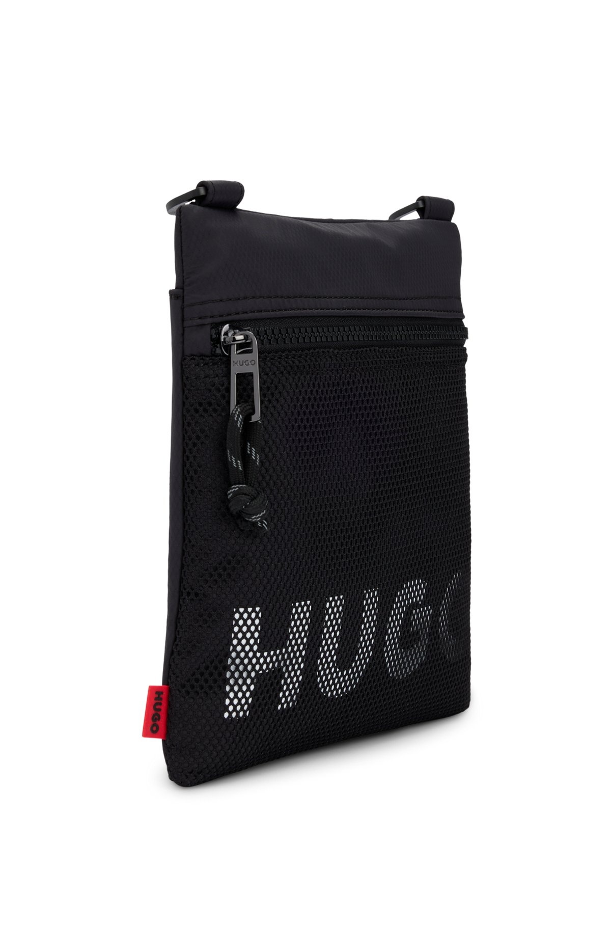 ENVELOPE BAG WITH DETACHABLE STRAP AND MESH-COVERED LOGO - 5
