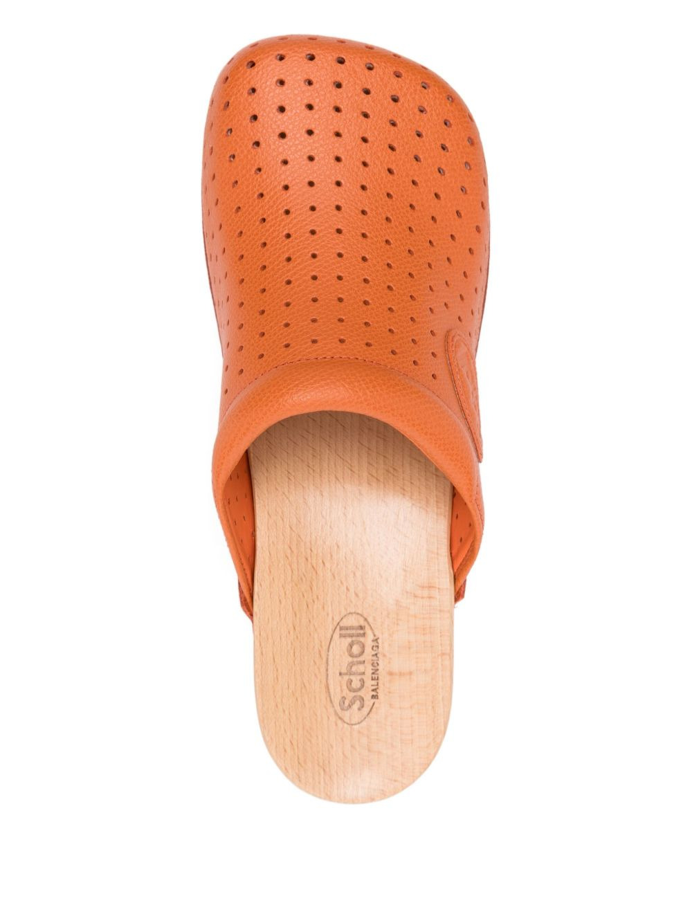 x Scholl 40mm perforated leather clog - 4