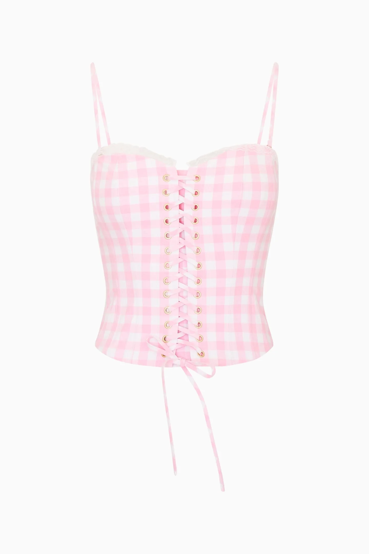 Bensen Cotton Gingham Bustier - 1