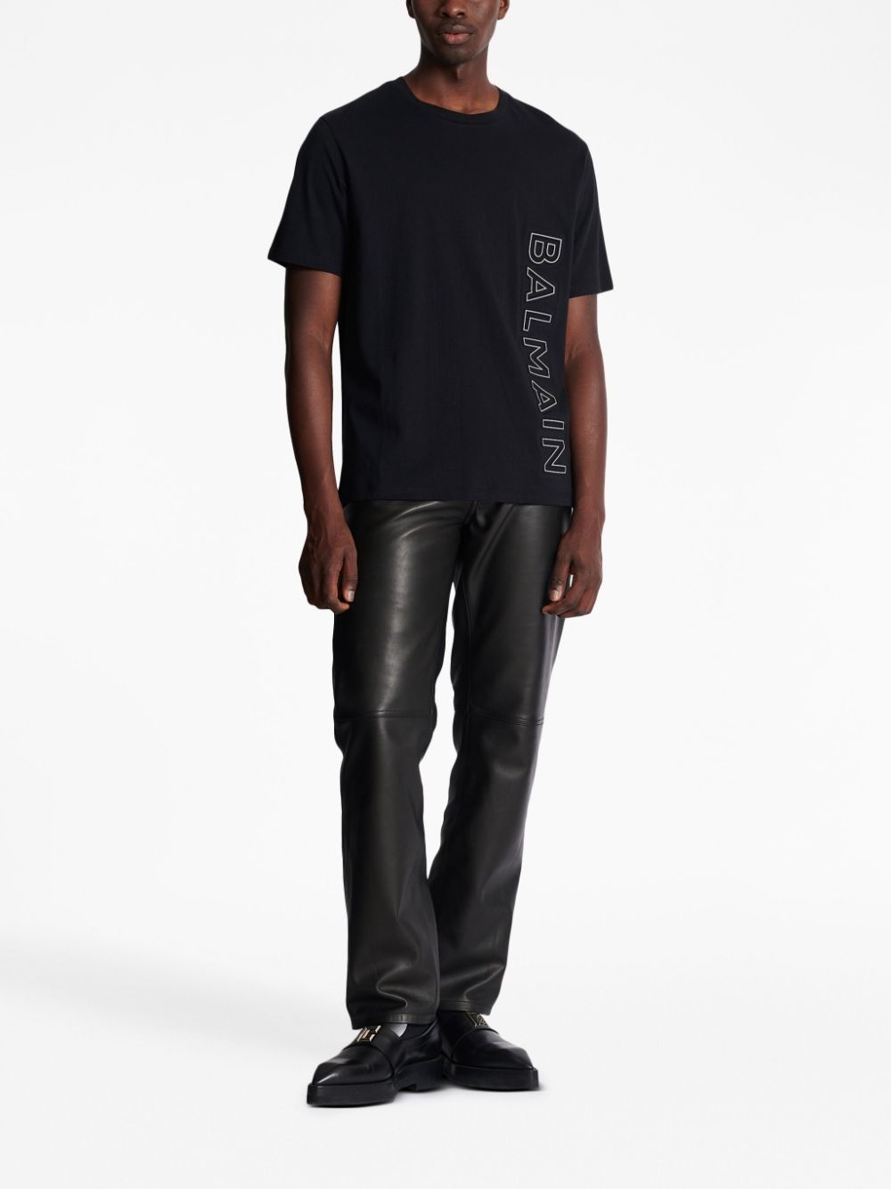 logo-embossed organic cotton T-shirt - 2