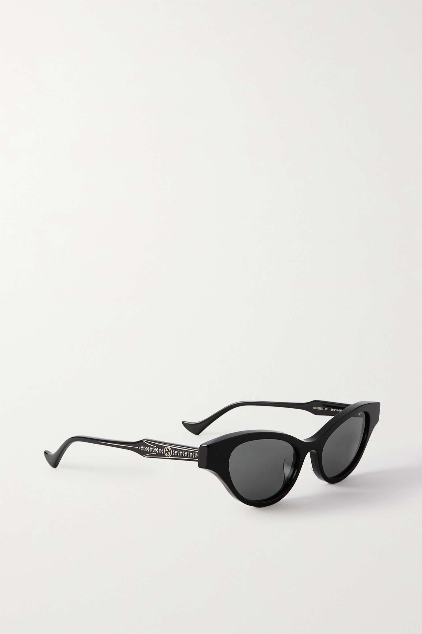 Cat-eye crystal-embellished acetate sunglasses - 3