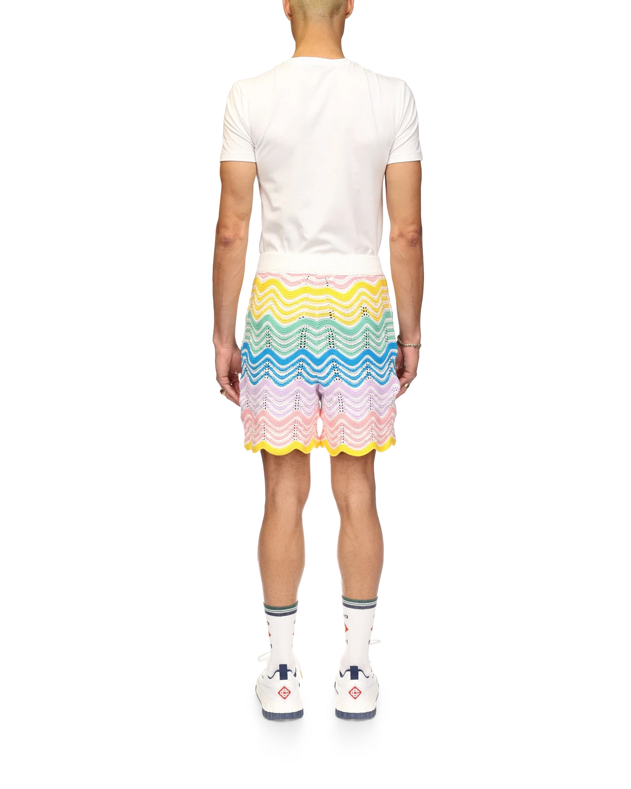 Gradient Wave Knit Shorts - 4