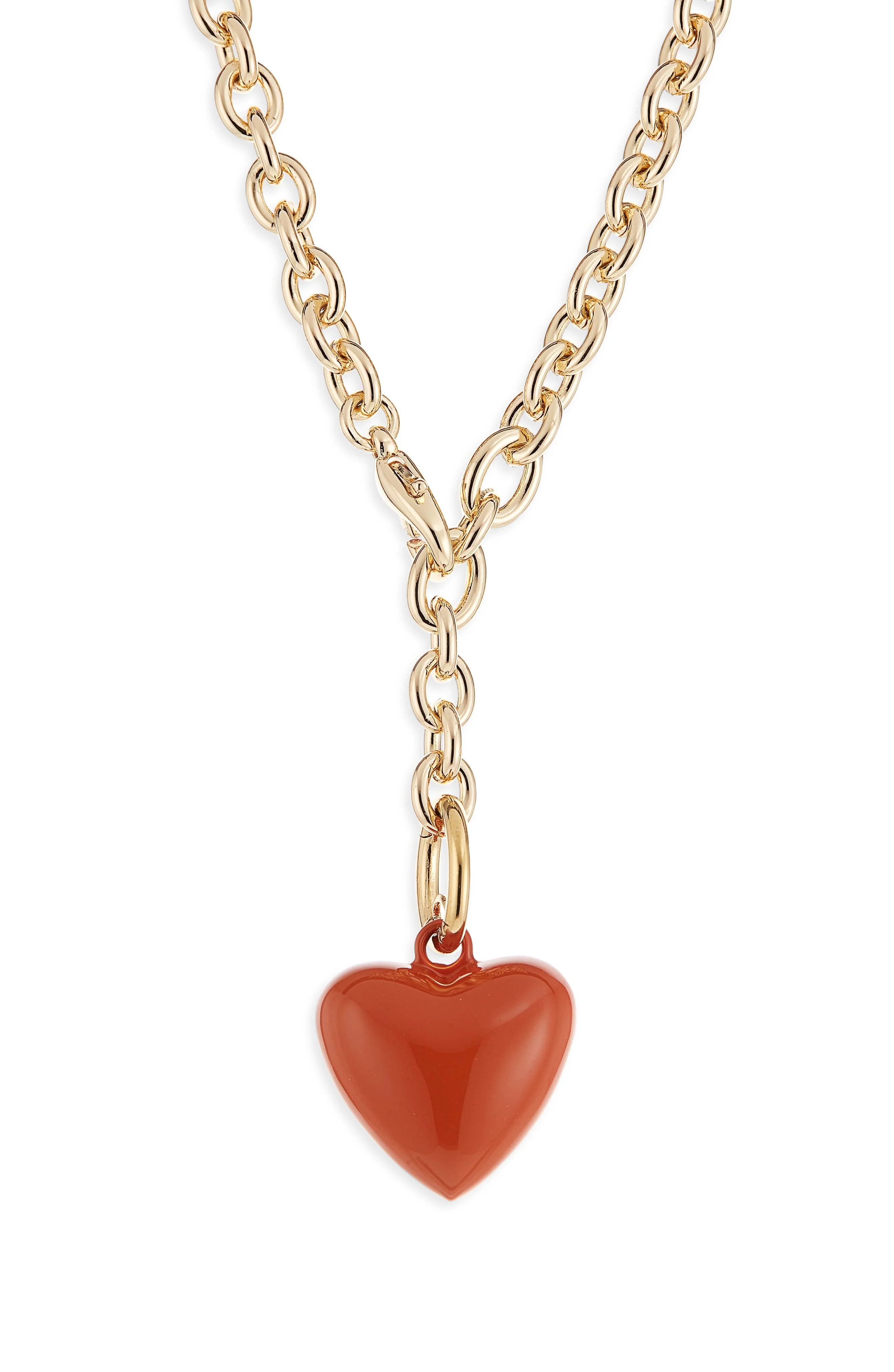 ROXANNE ASSOULIN The Mini Puffy Heart Necklace in Sienna at Nordstrom - 1