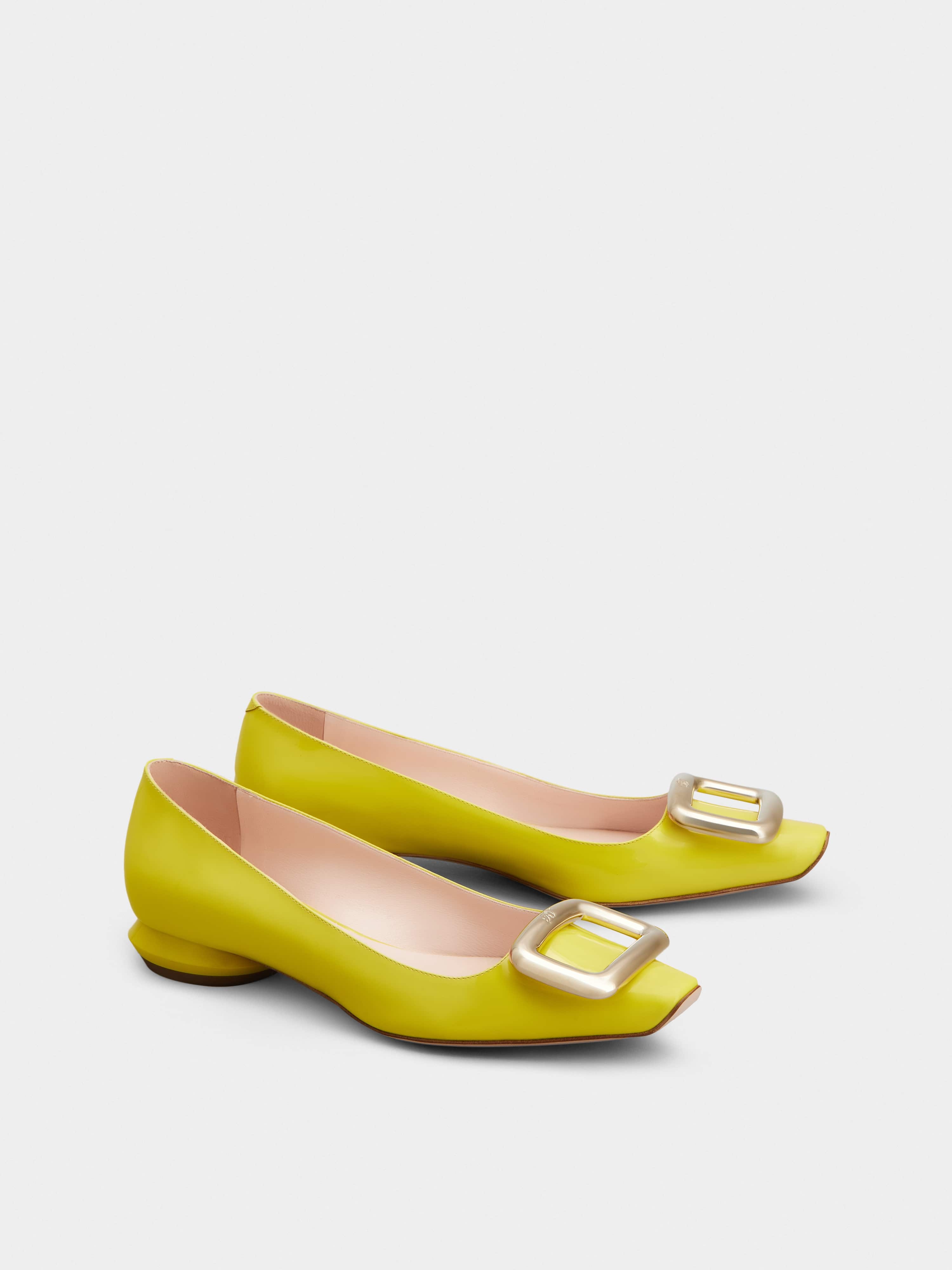 Viv' Choc Metal Buckle Ballerinas in Patent Leather - 2