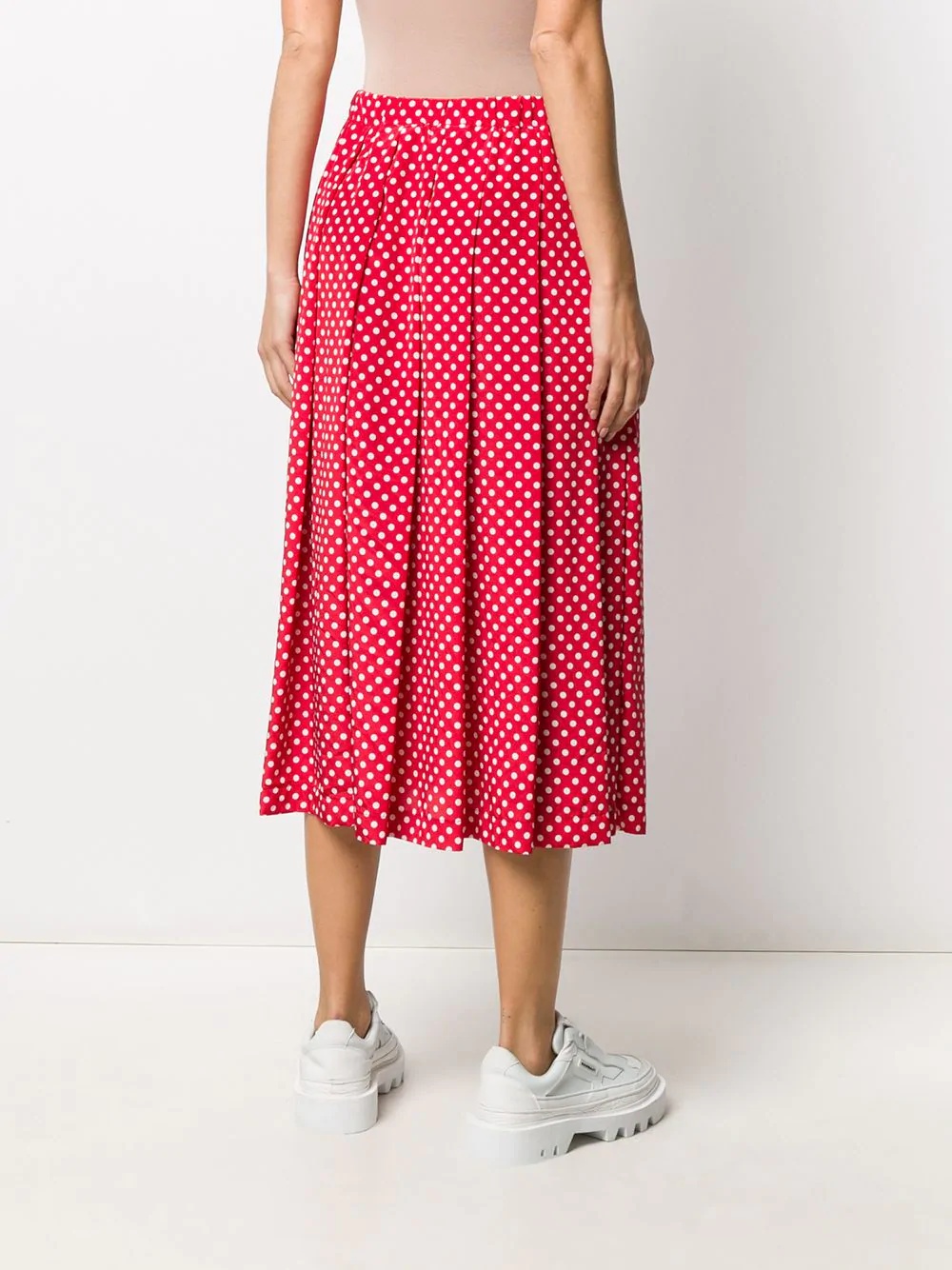 polka dot pleated skirt - 4