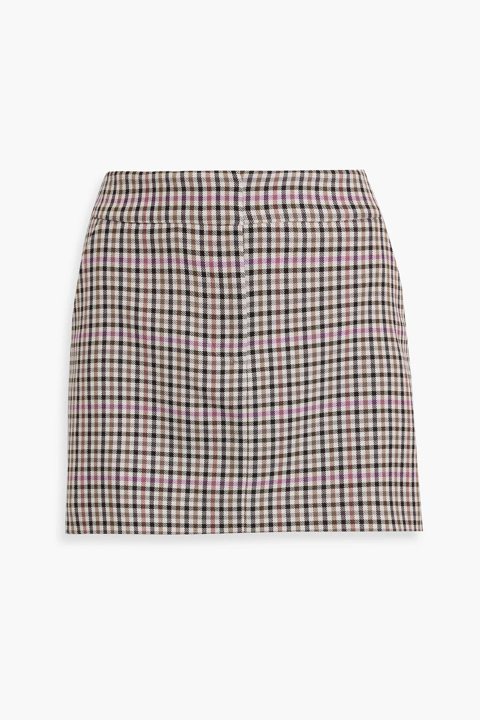 Checked tweed mini skirt - 1