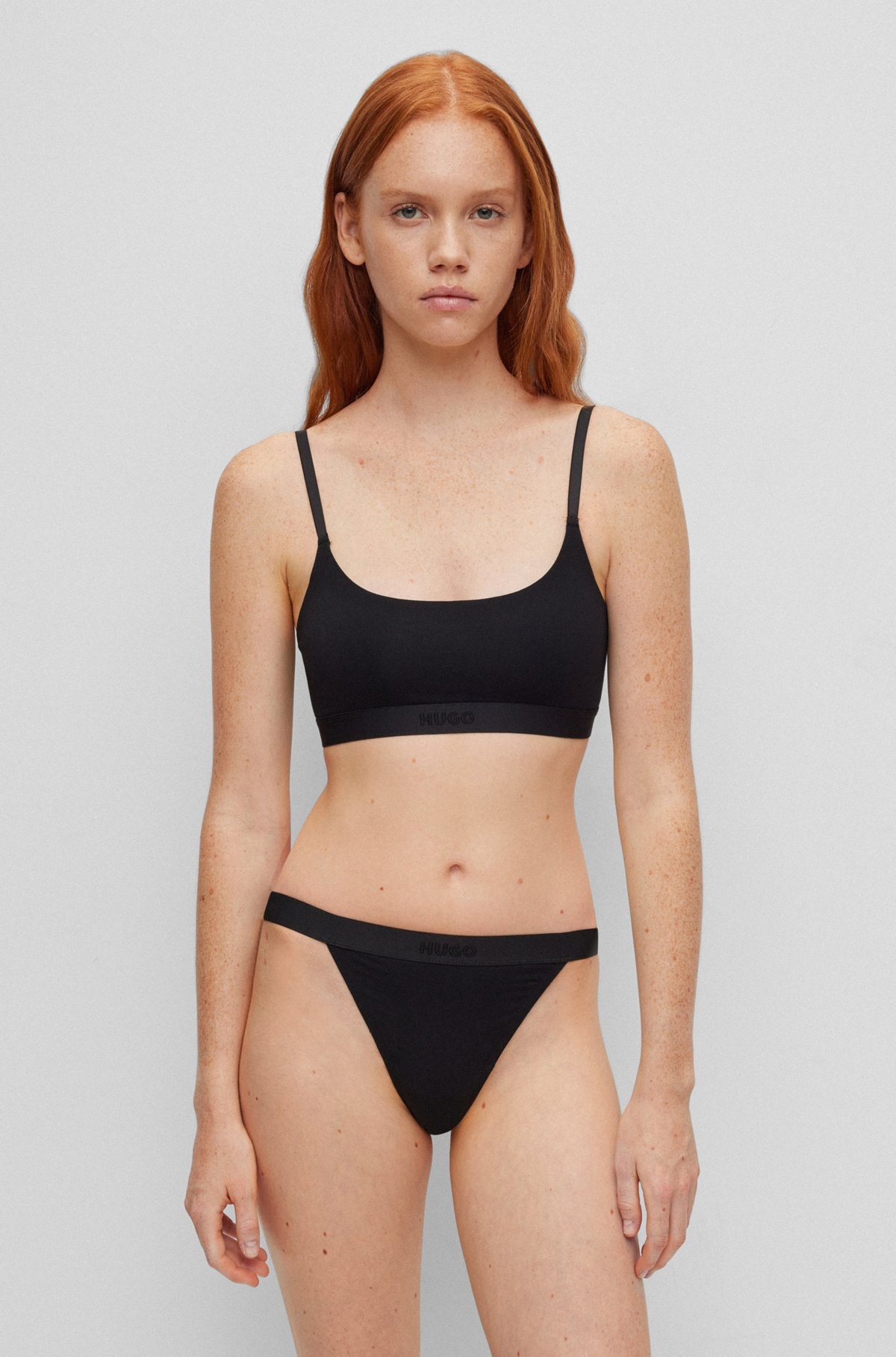 STRING BRIEFS IN STRETCH MODAL WITH LOGO WAISTBAND - 2