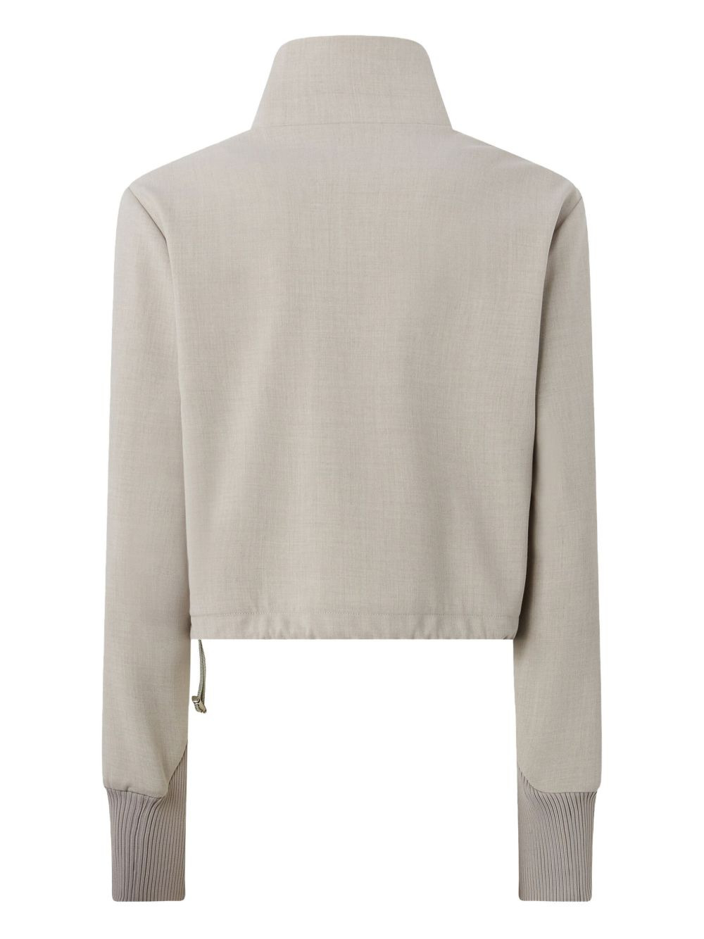 zip-fastening ribbed-cuff jacket - 2