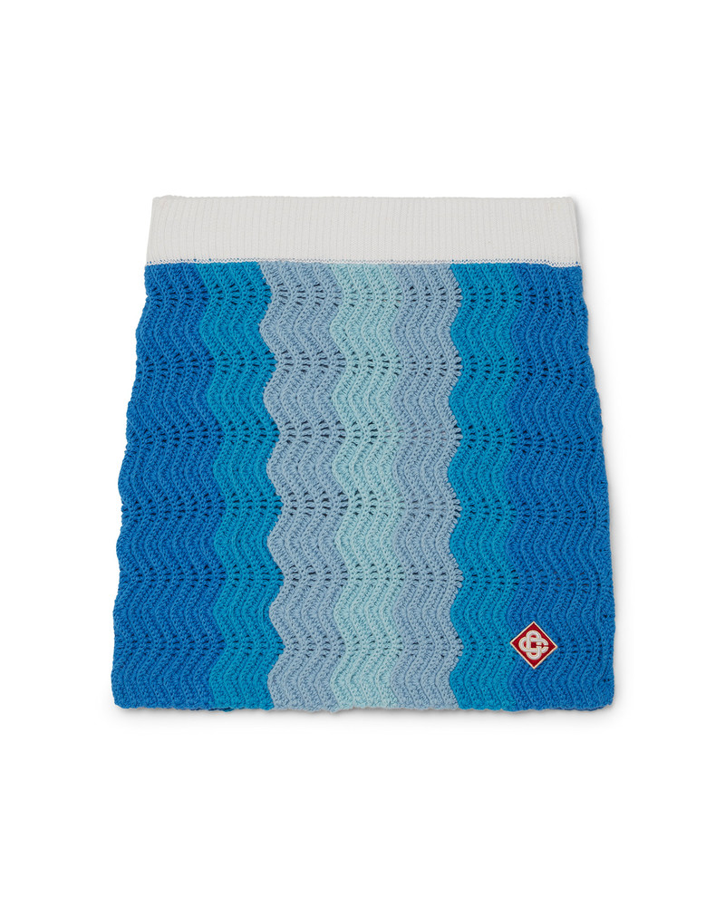 CASABLANCA Blue Gradient Crochet Skirt | Casablanca Paris outlook