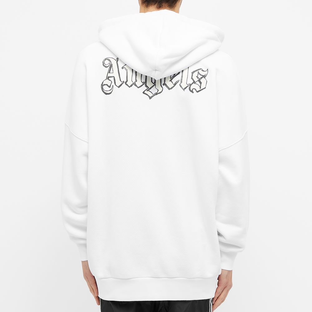 Palm Angels Front And Back Glow In The Dark Logo Popover Hoody - 7