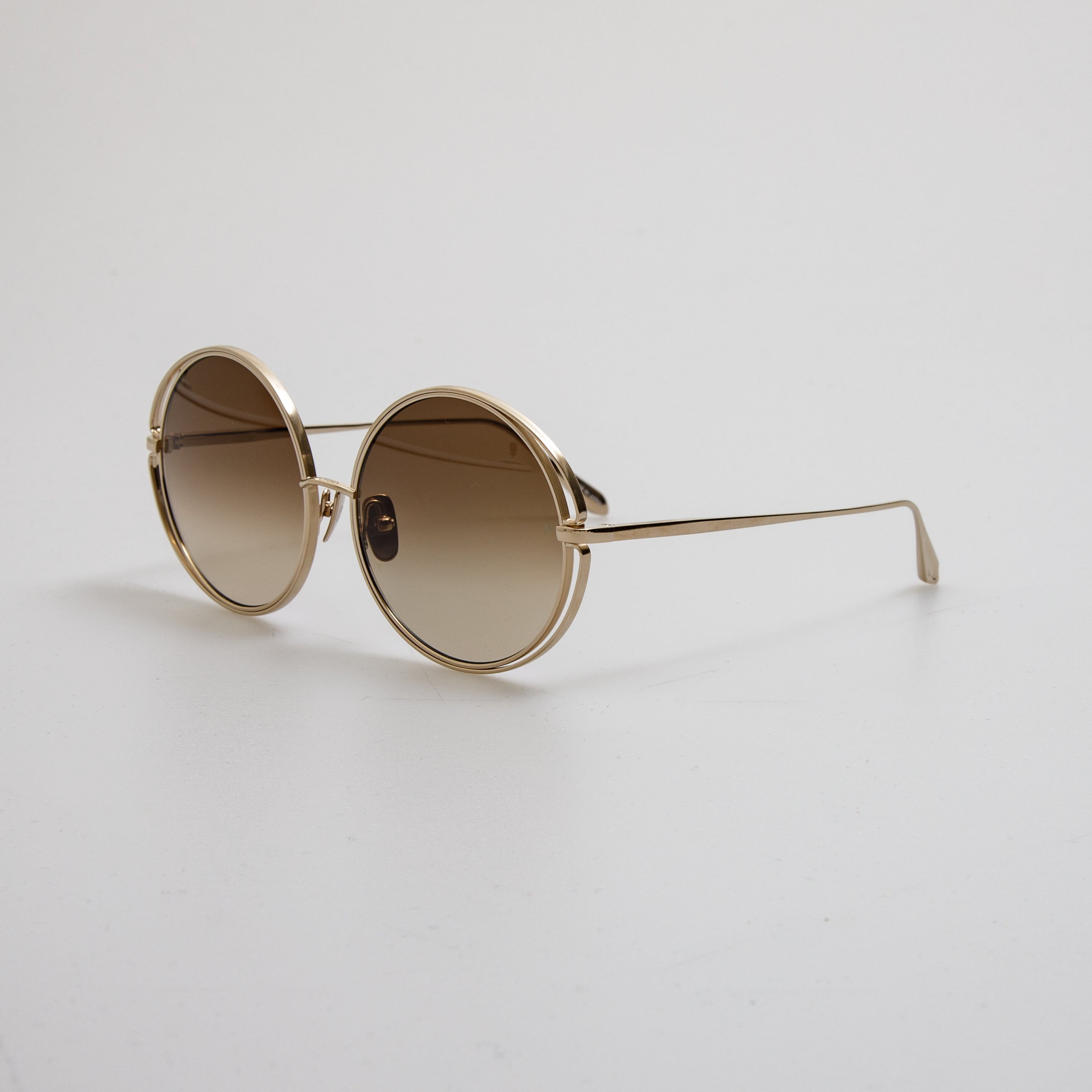 Selene Round Sunglasses in Gradient Mocha - 3