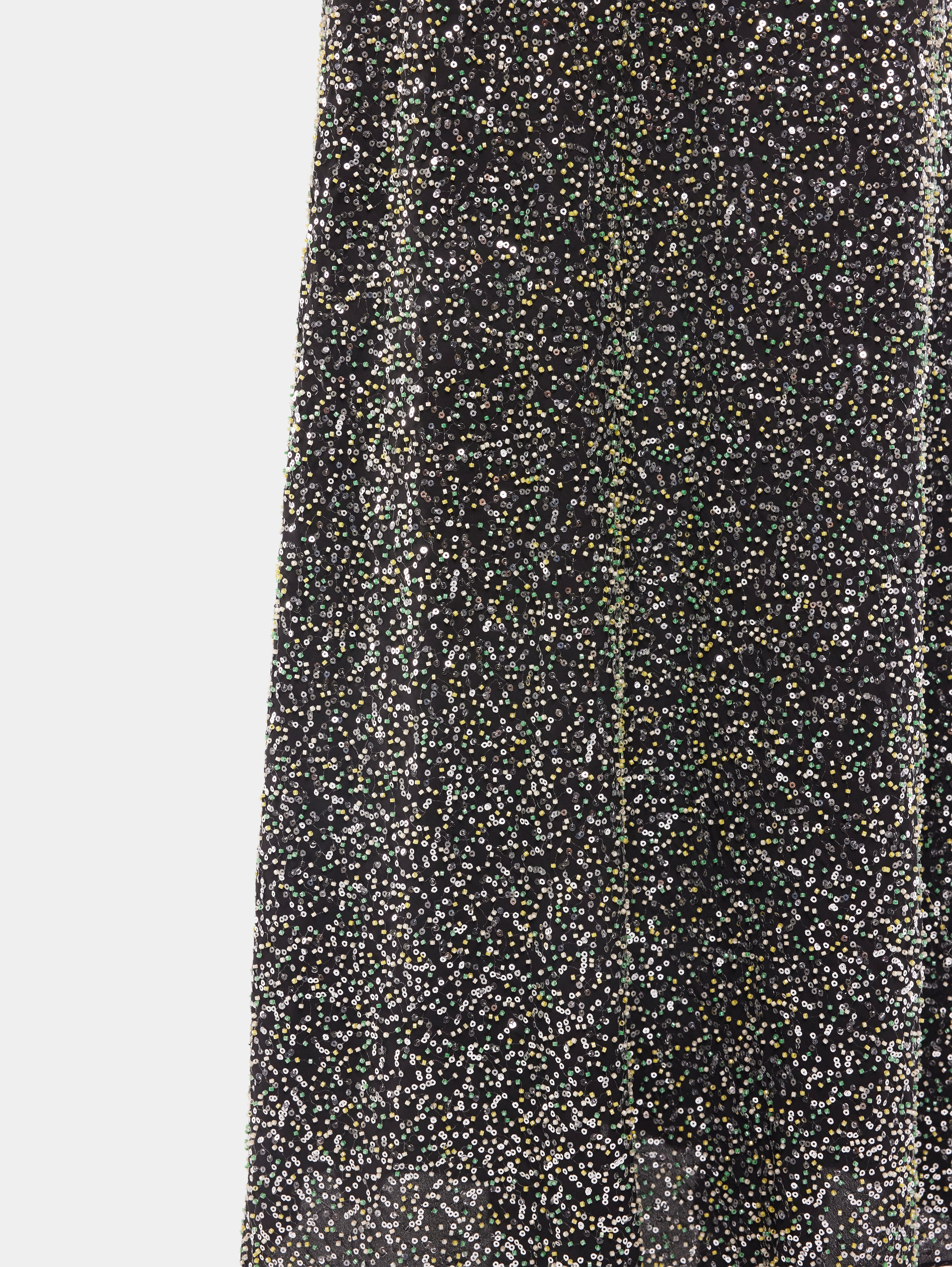 MIDI SKIRT IN CREPE WITH SEQUIN EMBROIDERY DETAILS - 6