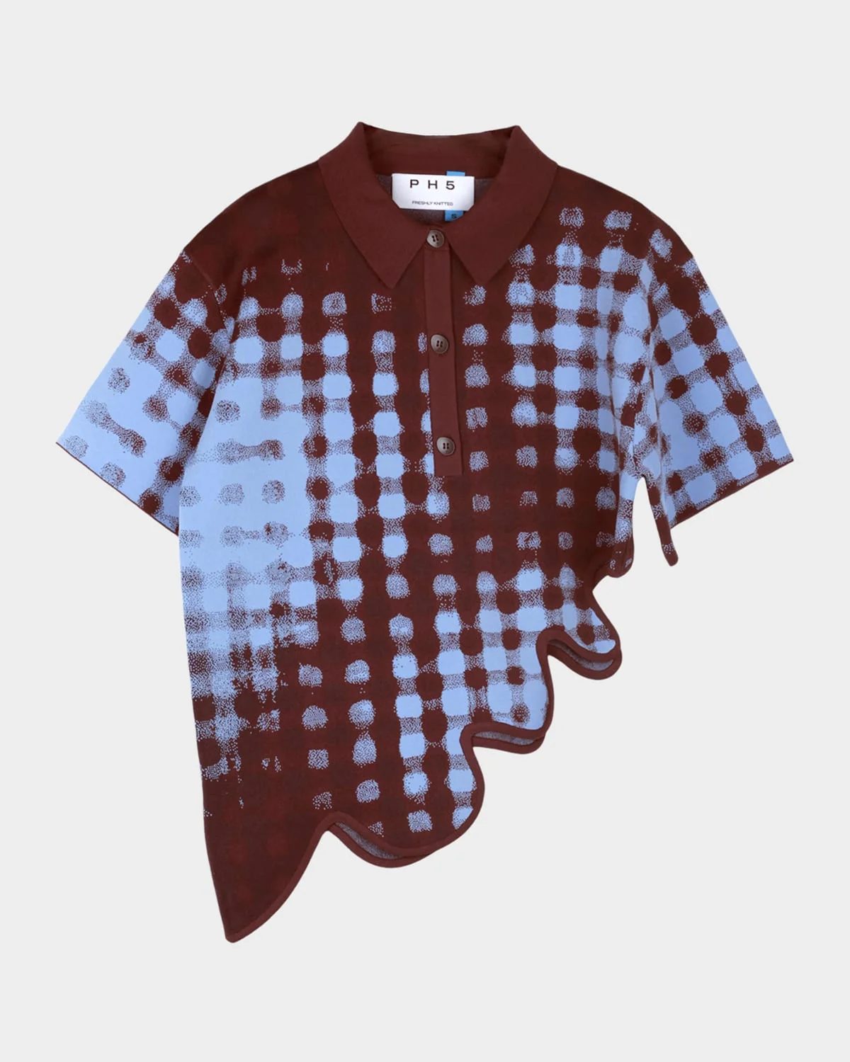 Ebony Asymmetric Wavy Polo - 1