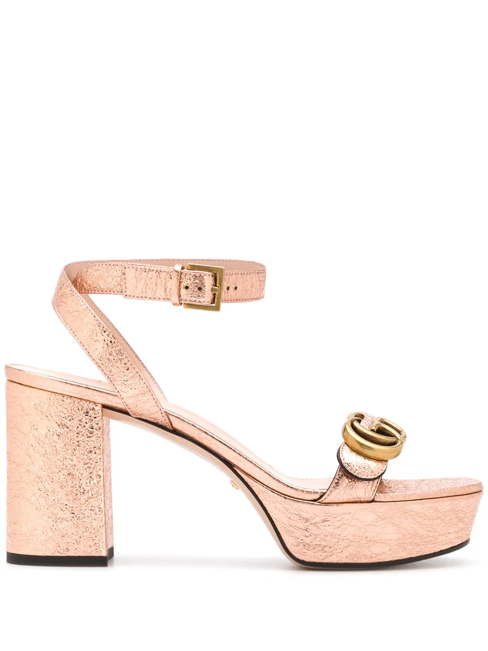 glitter Double G platform sandals - 1