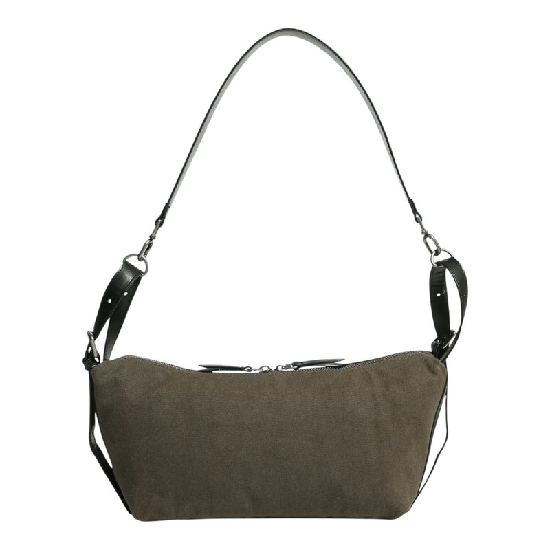 adidas (WMNS) adidas Buckle Crossbody Bag with Cotton 'Cargo Brown Black' KT0864 outlook