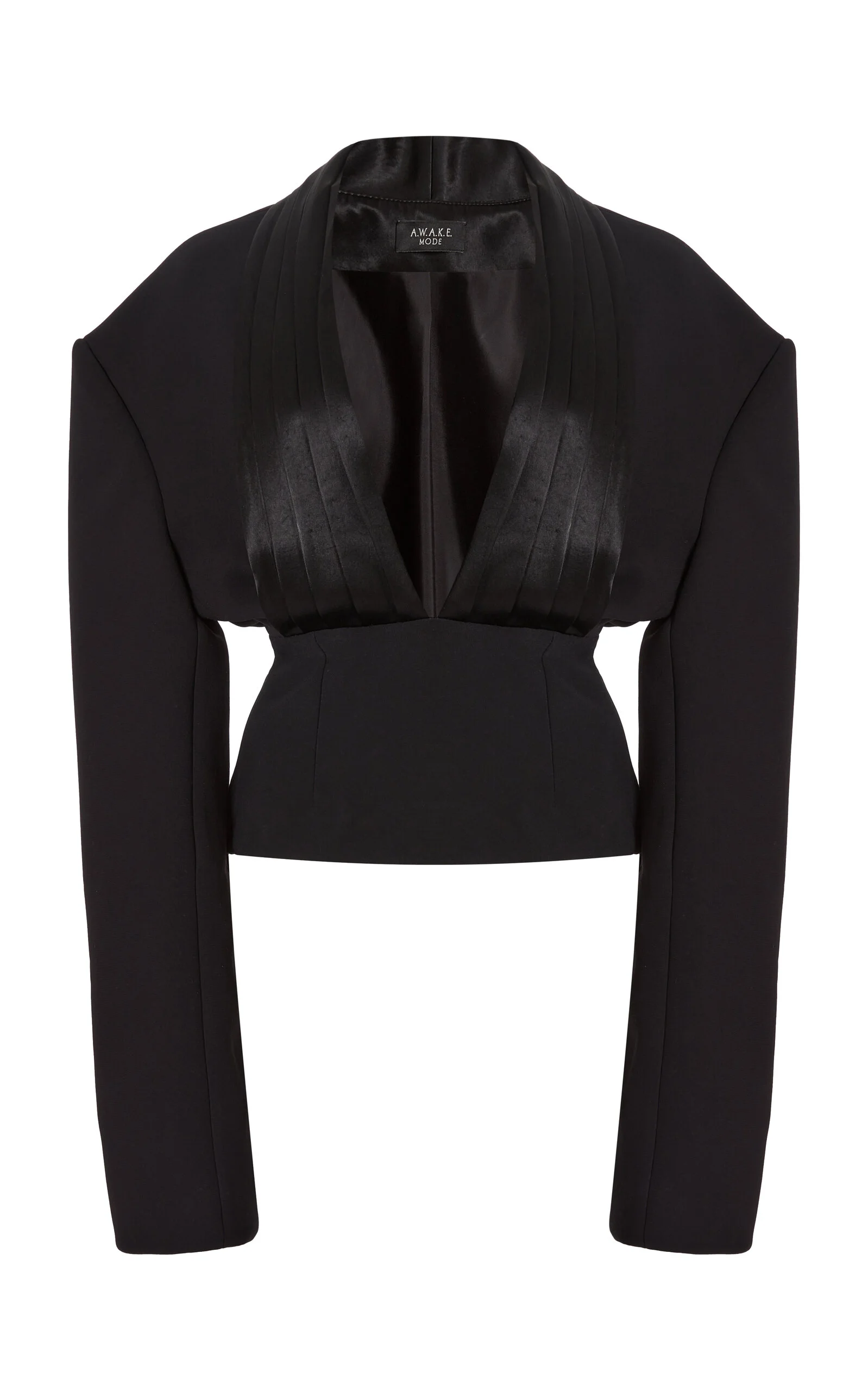 Cummerbund Collar Tuxedo Top black - 1
