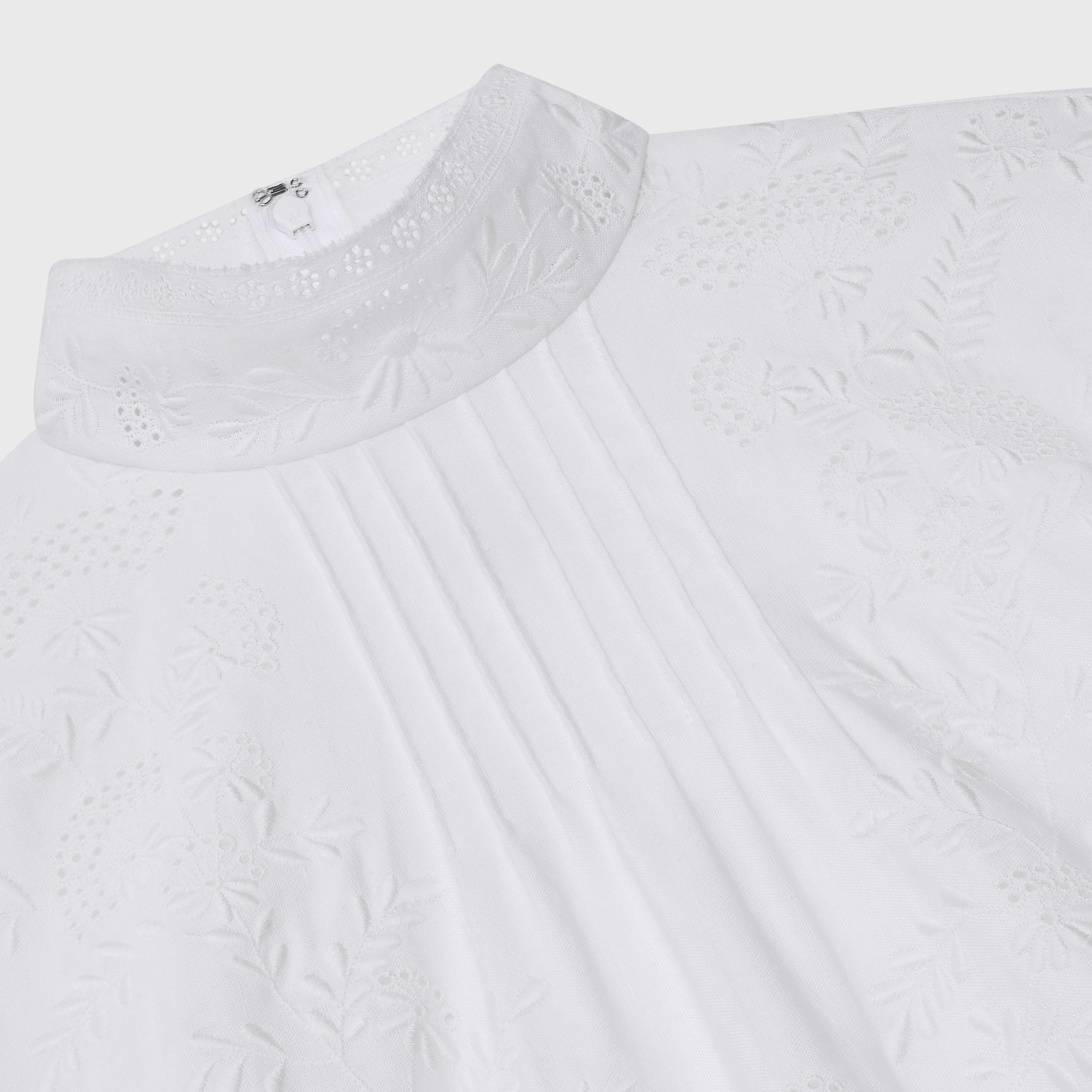【CELINE】COTTON TOILE PRAIRIE DRESS WITH EMBROIDERY CELINE COTTON TOILE PRAIRIE DRESS WITH EMBROIDERY | REVERSIBLE