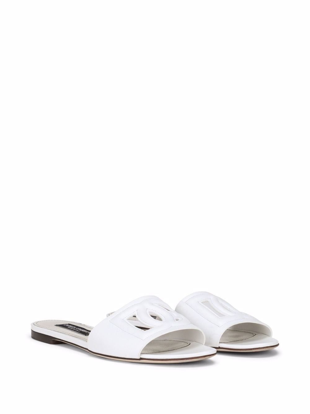 Dolce & Gabbana Women Dg Logo Leather Flat Sandals - 3
