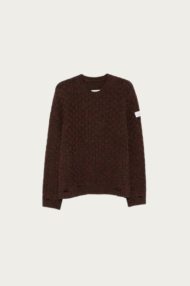 Patterned Sweater - Grey/Orange 1