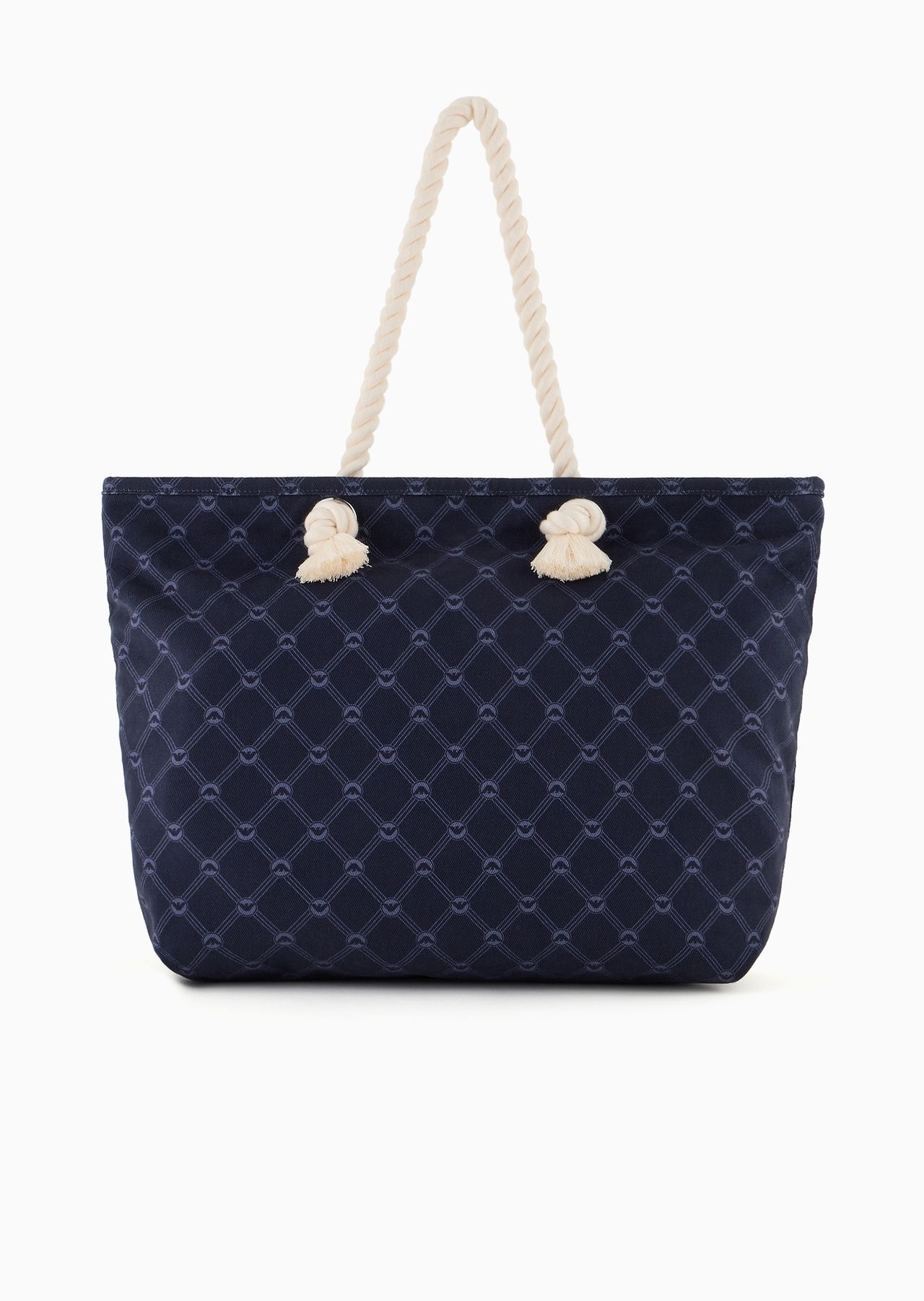 Woven monogram beach bag - 3